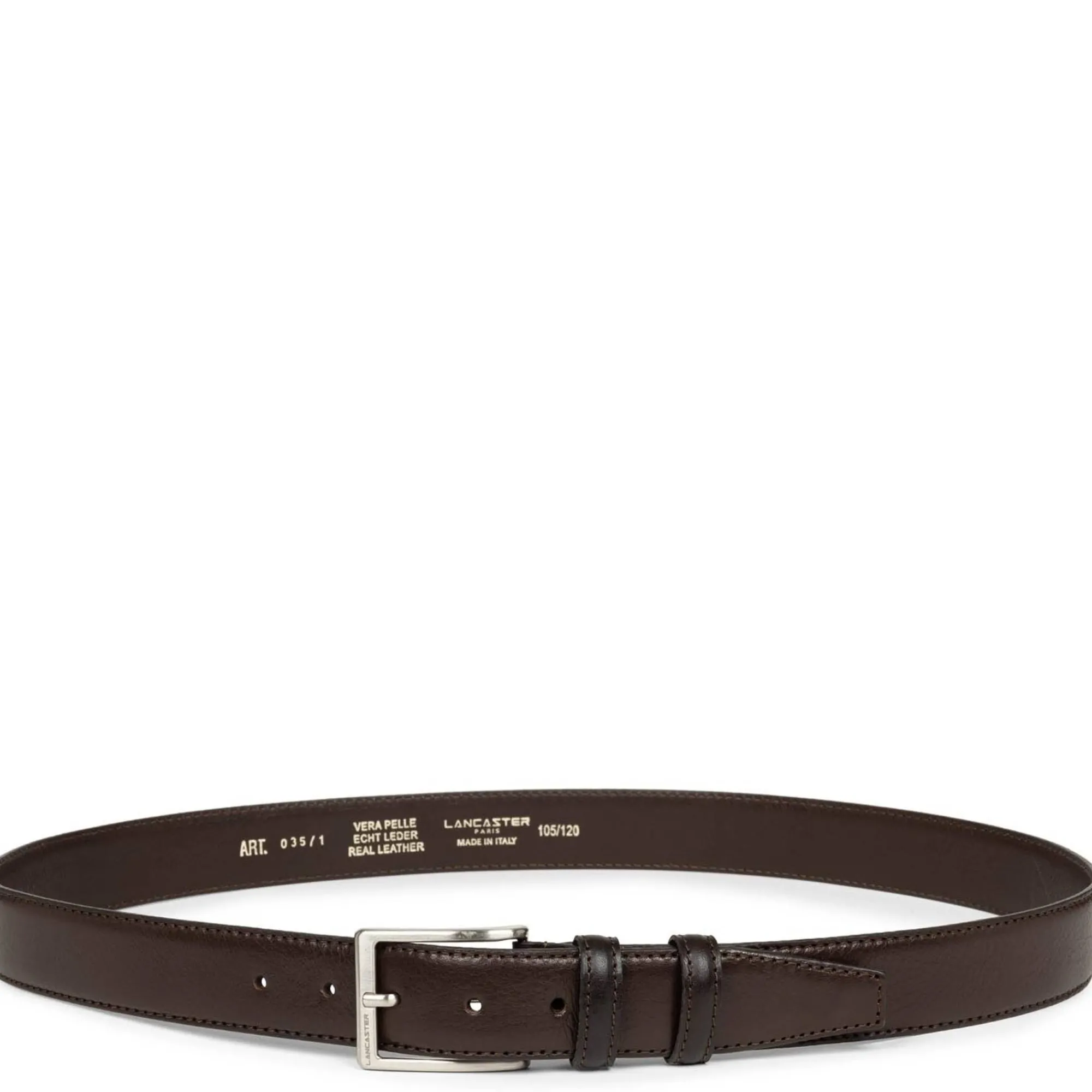 Lancaster Ceintures*Ceinture homme en cuir Soft Marron