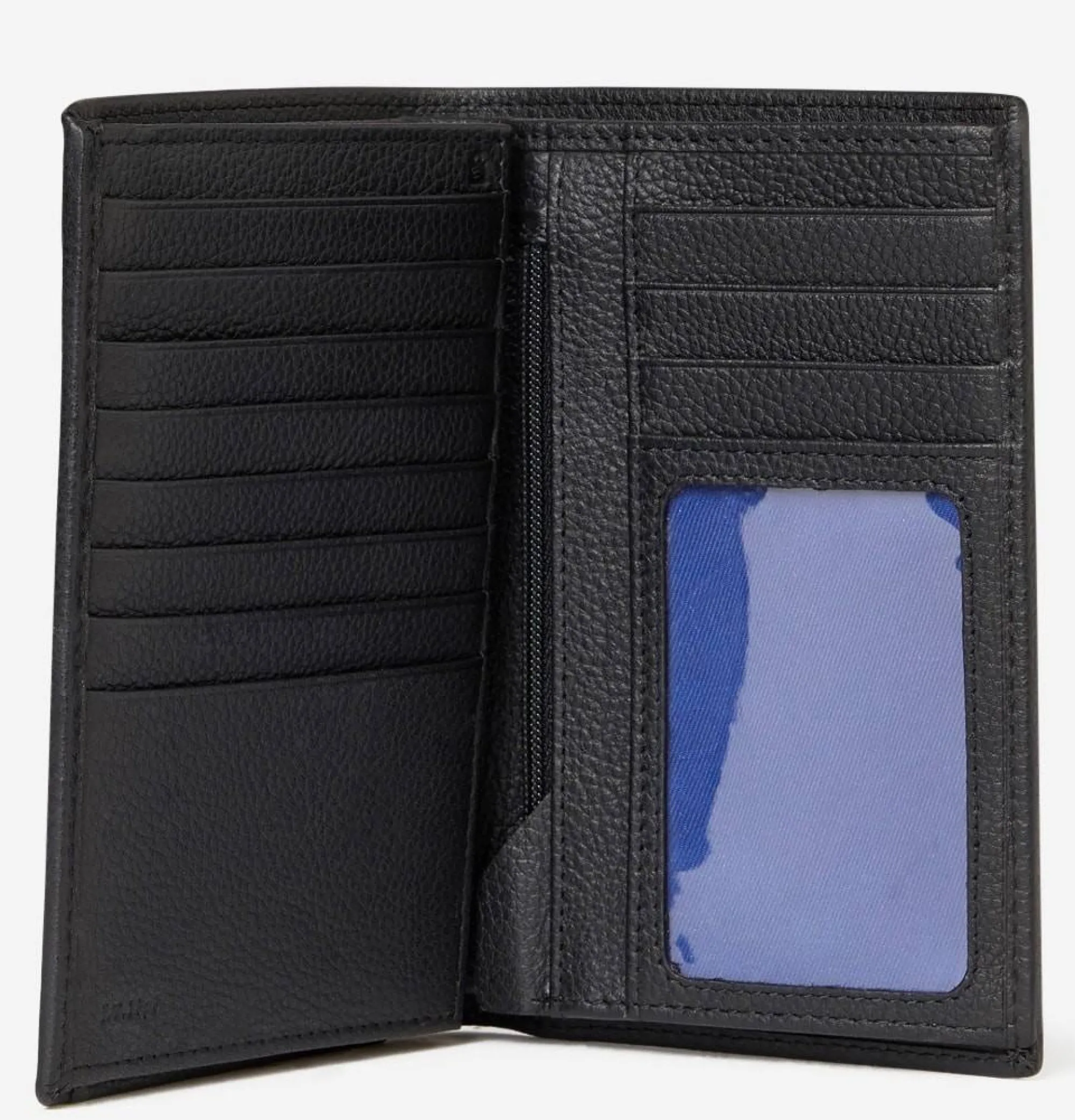 Le Tanneur Portefeuilles Homme*Grand portefeuille homme Charles Noir (Fil Bleu)