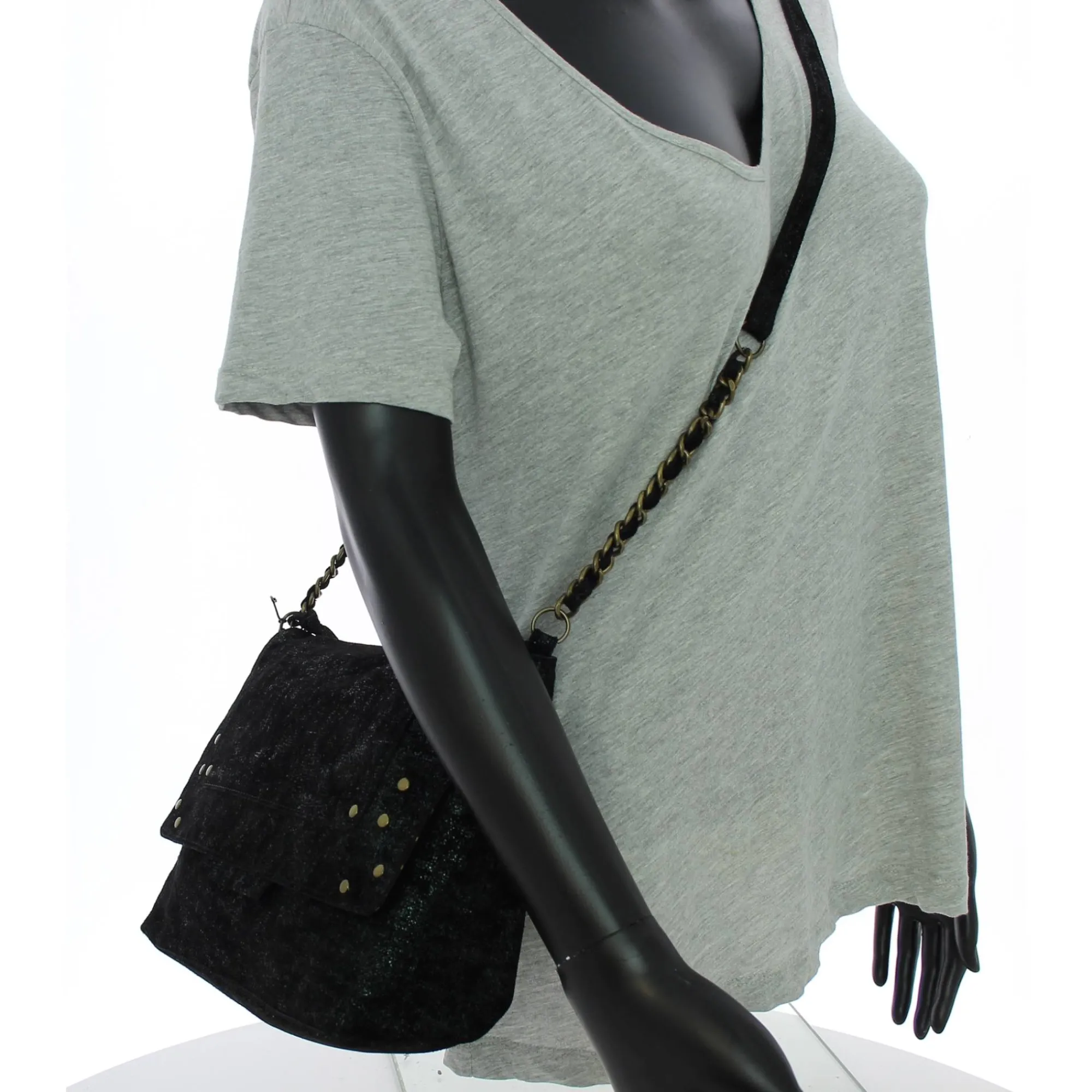 Pieces Sacs Bandoulière*Grand sac besace Felizia cuir a rabat