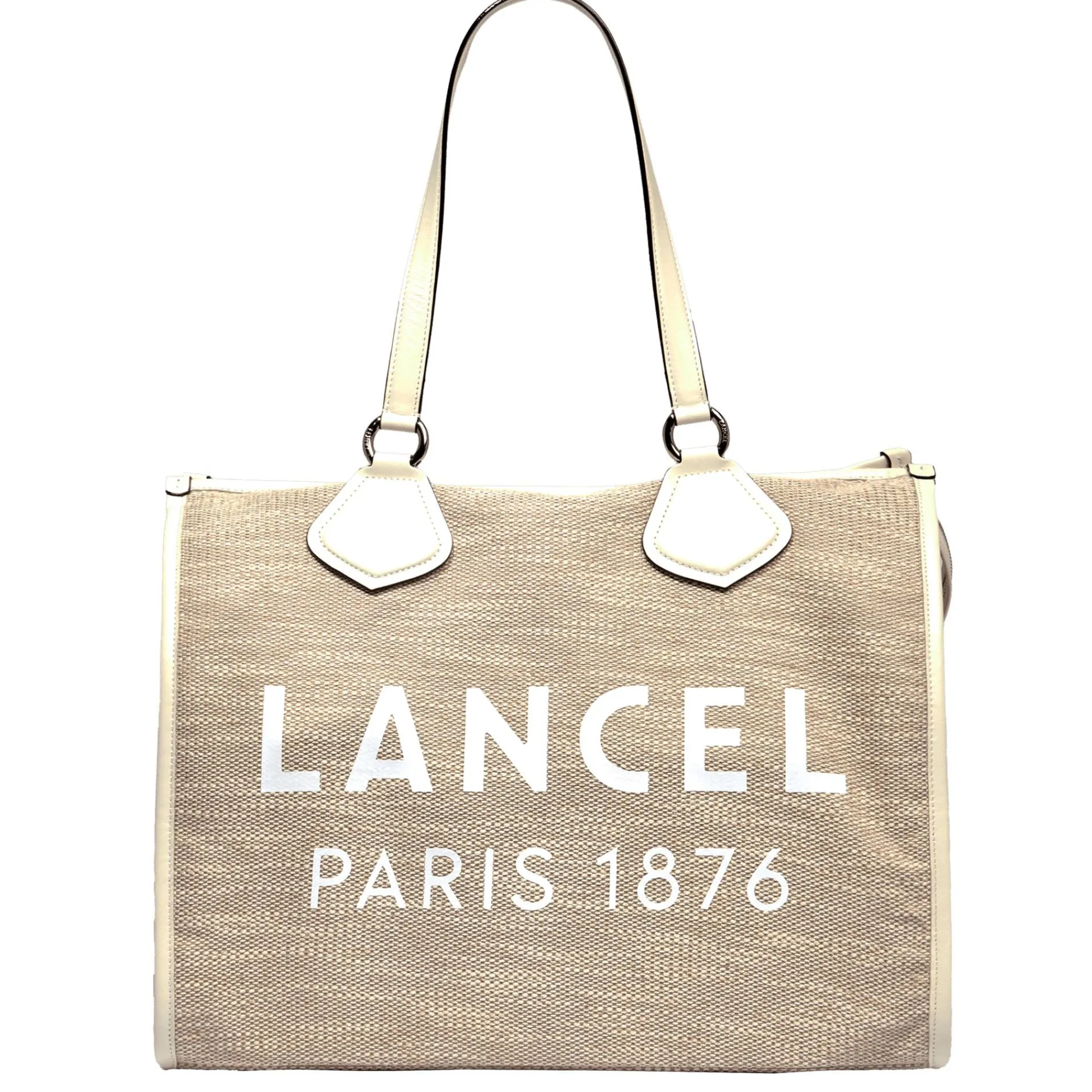 Lancel Sacs Cabas*Grand sac cabas zippe L Summer Tote en jute