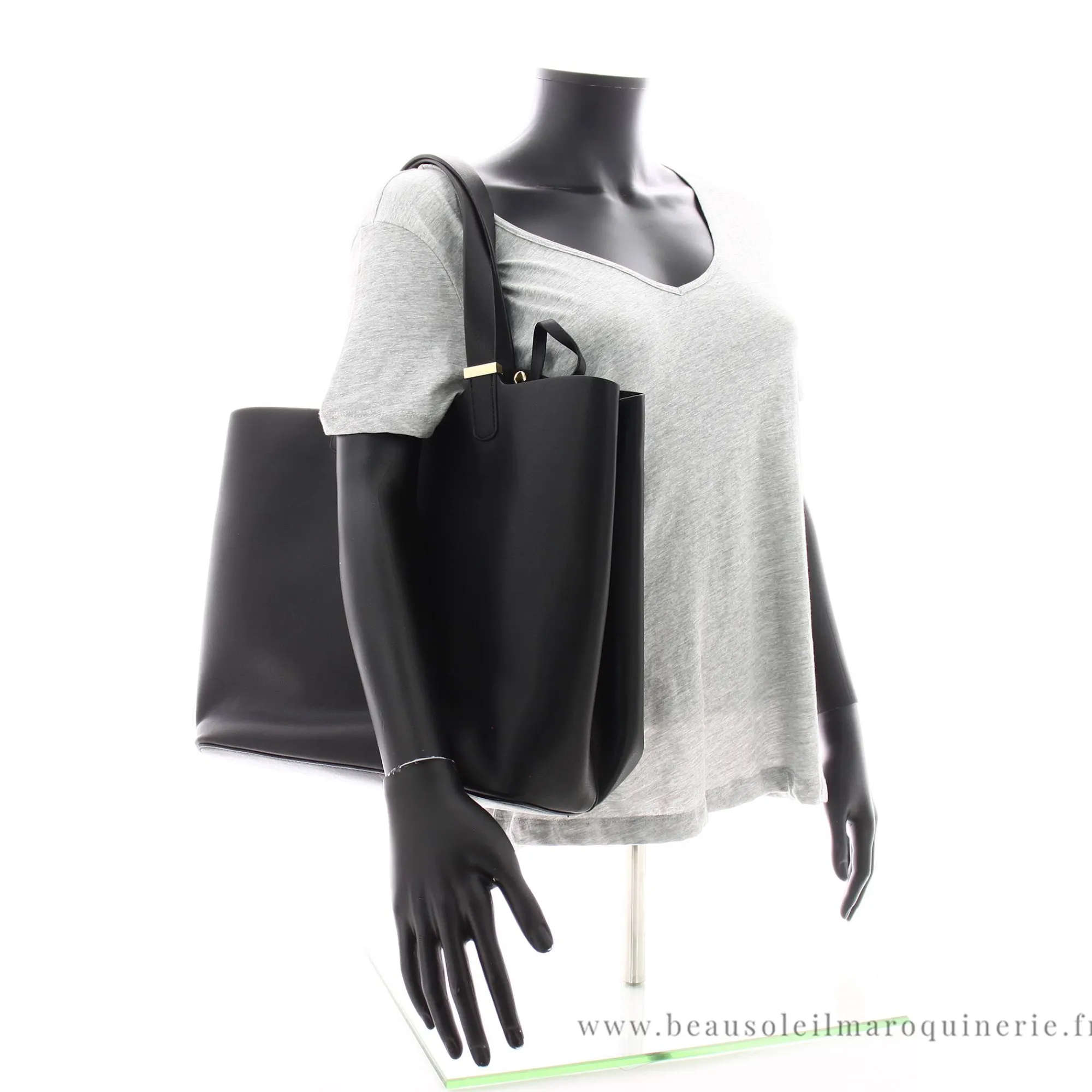 Pieces Sacs Cabas*Grand sac shopping Kopa avec pochette Noir