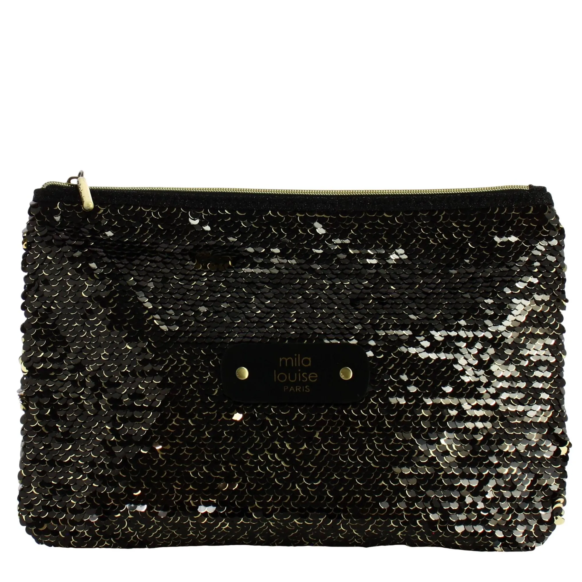 Mila Louise Pochettes*Grande pochette zippee a sequins SC7