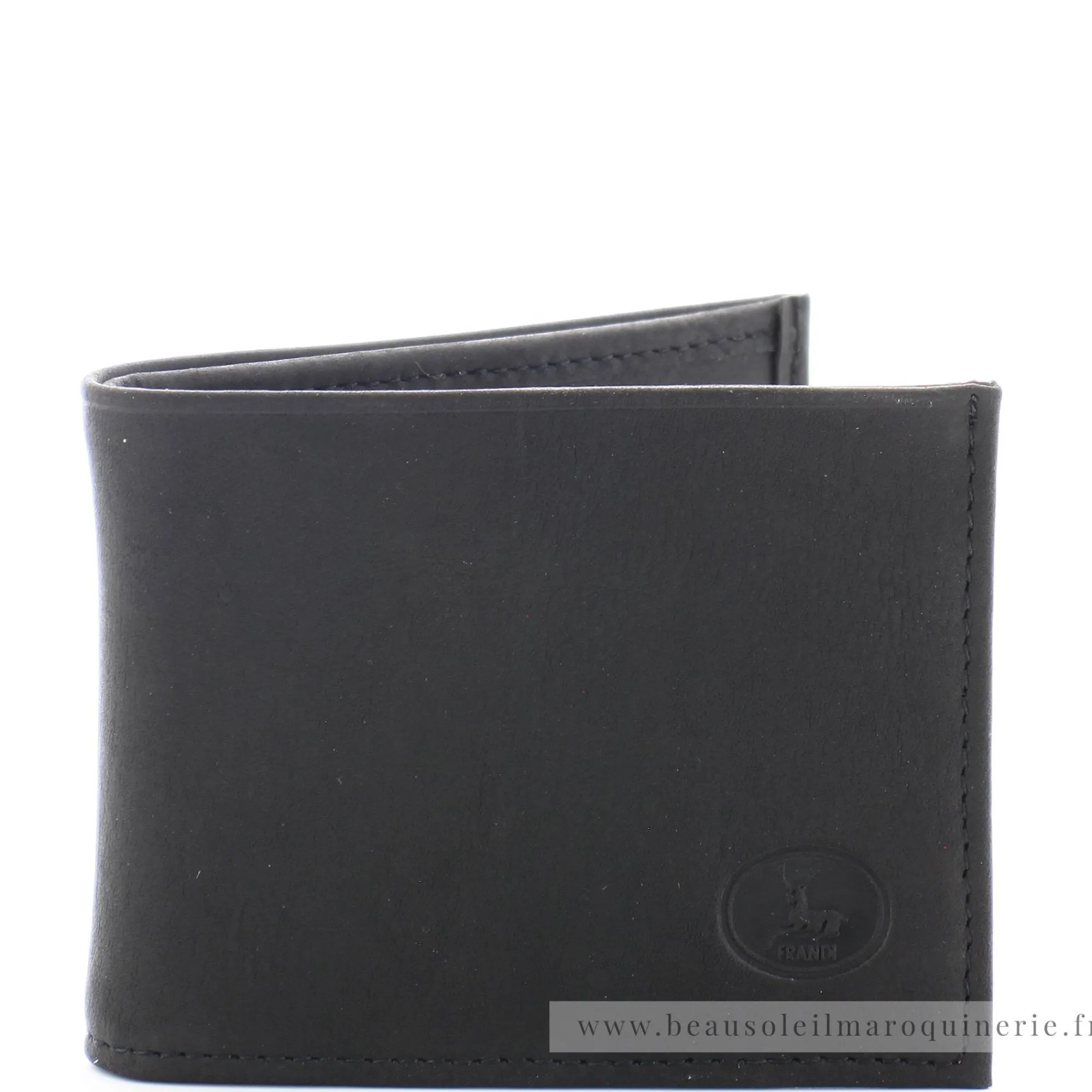 Frandi Portefeuilles Homme*Mini portefeuille italien en cuir Authentique Noir