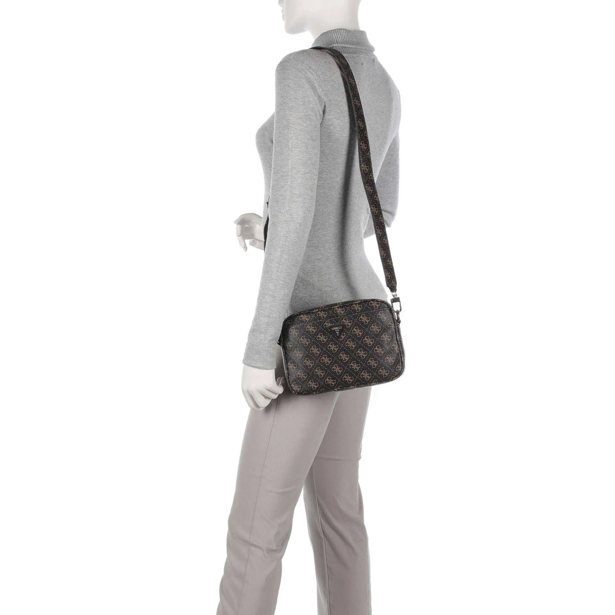 Guess Sacs Bandoulière*Mini sac bandouliere Meridian imprime logo Marron