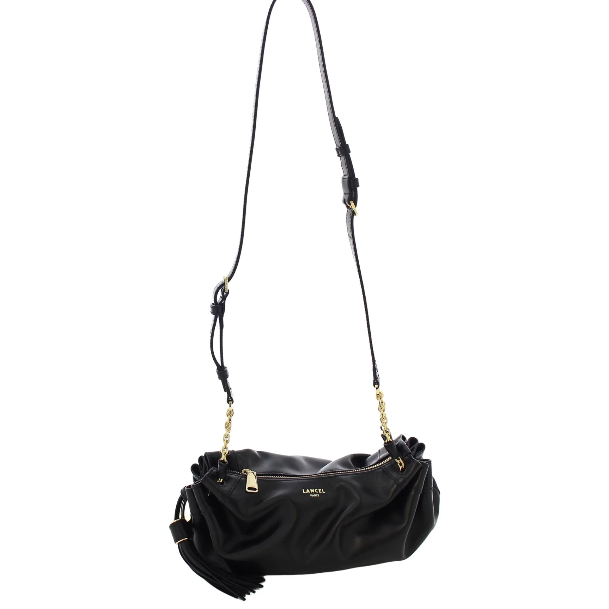 Lancel Sacs Bandoulière*Mini sac zippe Mabelle cuir avec pompons