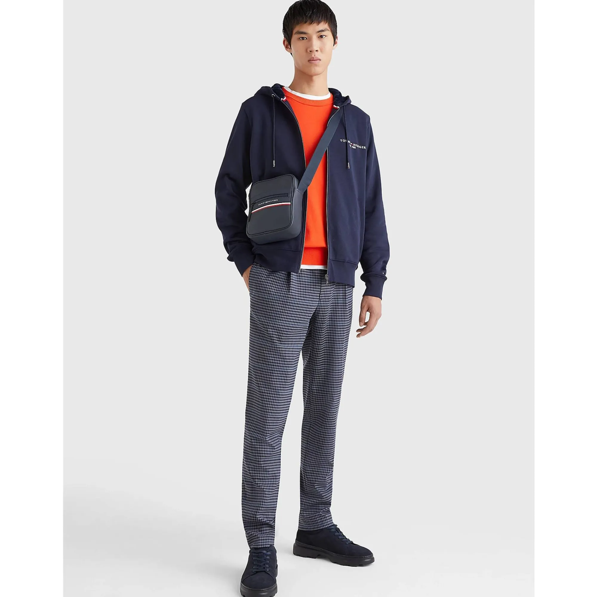 Tommy Hilfiger Petites Sacoches Homme*Mini sacoche reporter avec logo metal Stripe Space Blue