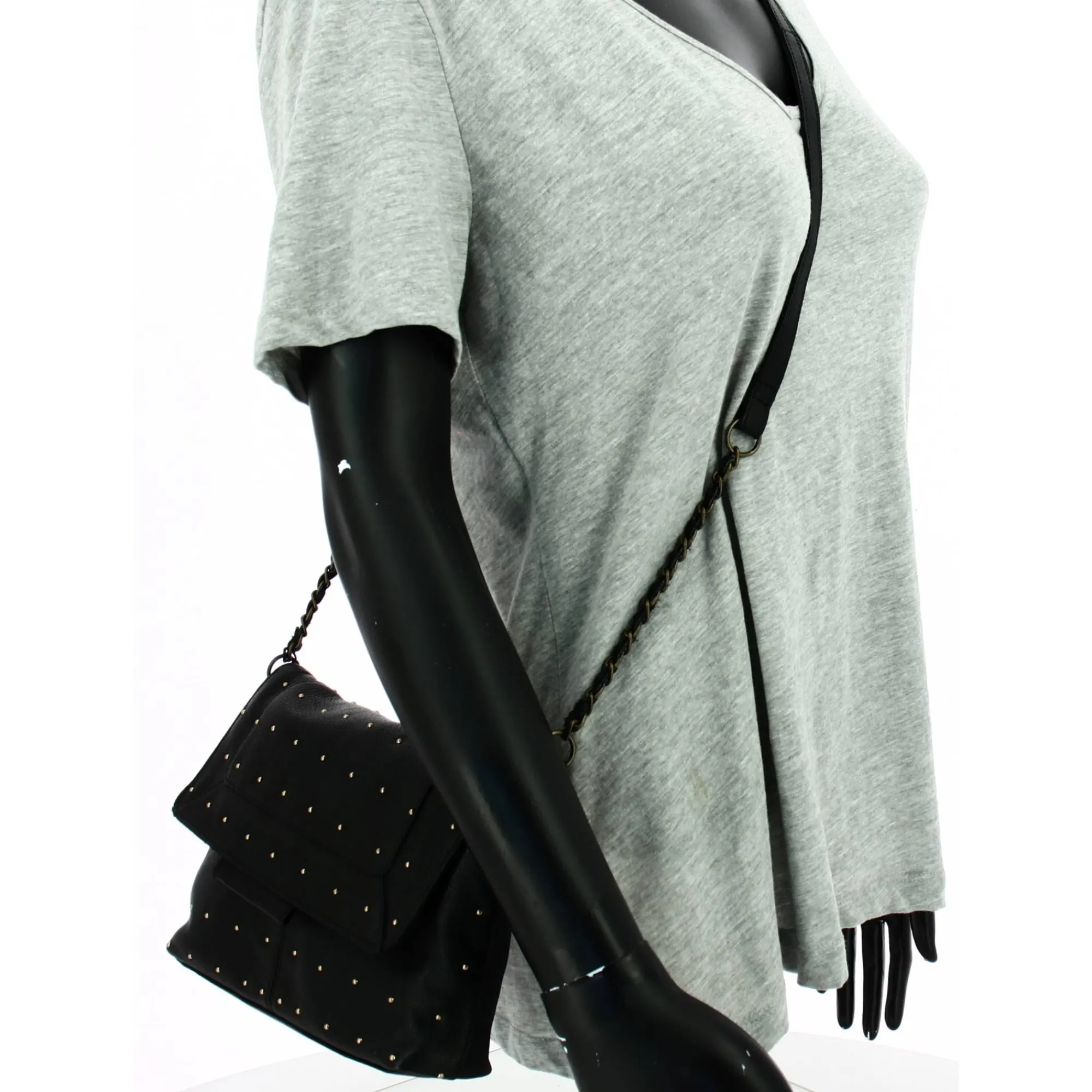 Pieces Sacs Bandoulière*Petit sac bandouliere Felizia cuir cloute Noir