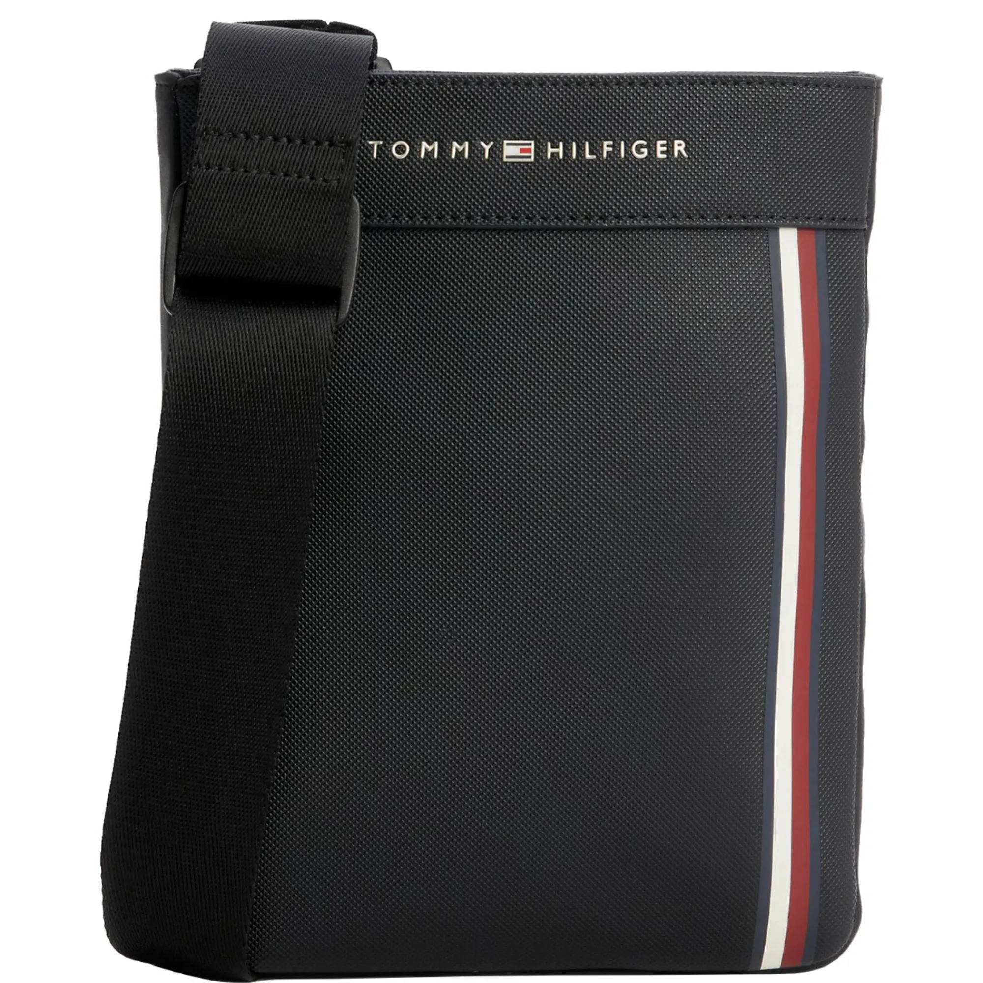 Tommy Hilfiger Petites Sacoches Homme*Petit sac bandouliere plat effet pique Noir