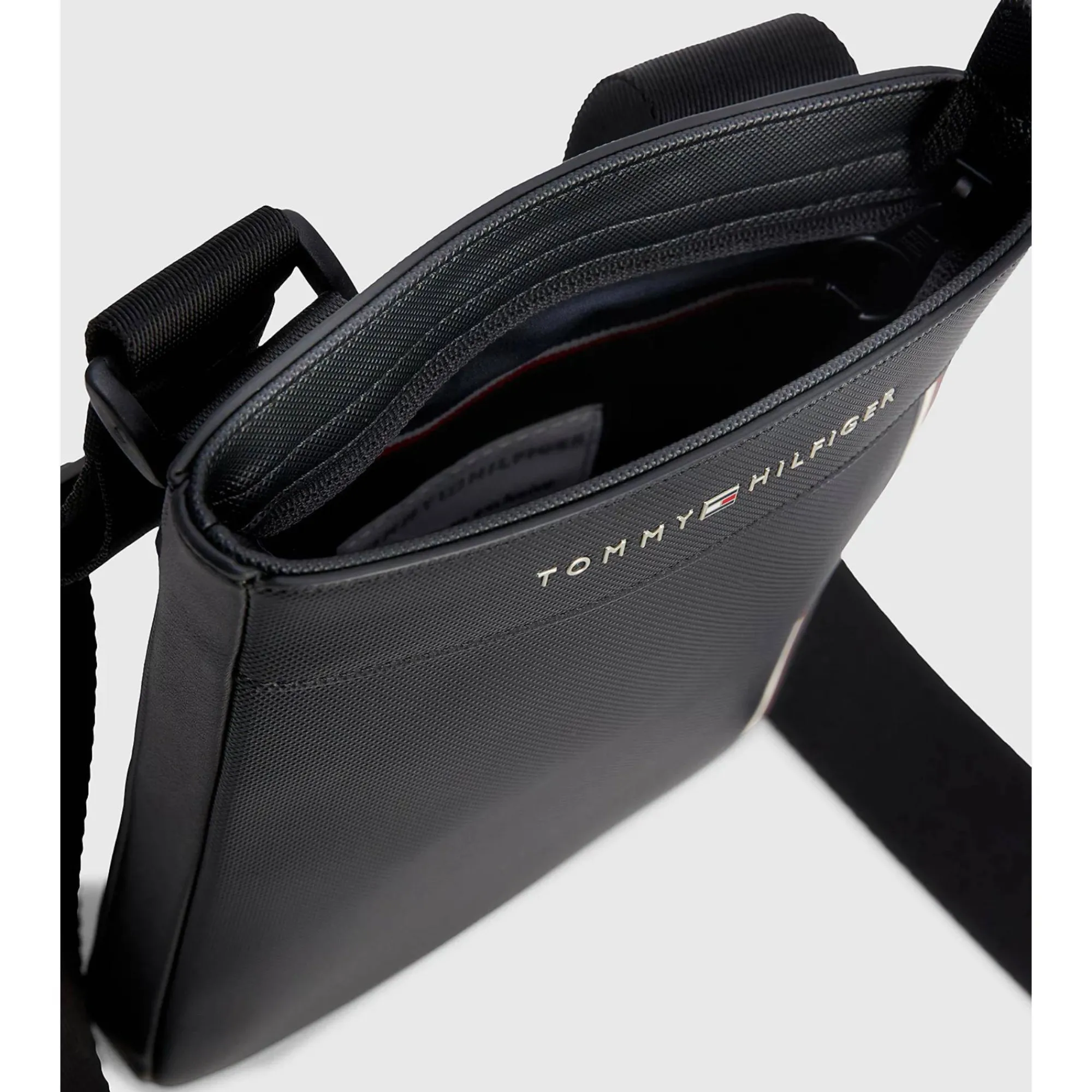 Tommy Hilfiger Petites Sacoches Homme*Petit sac bandouliere plat effet pique Noir