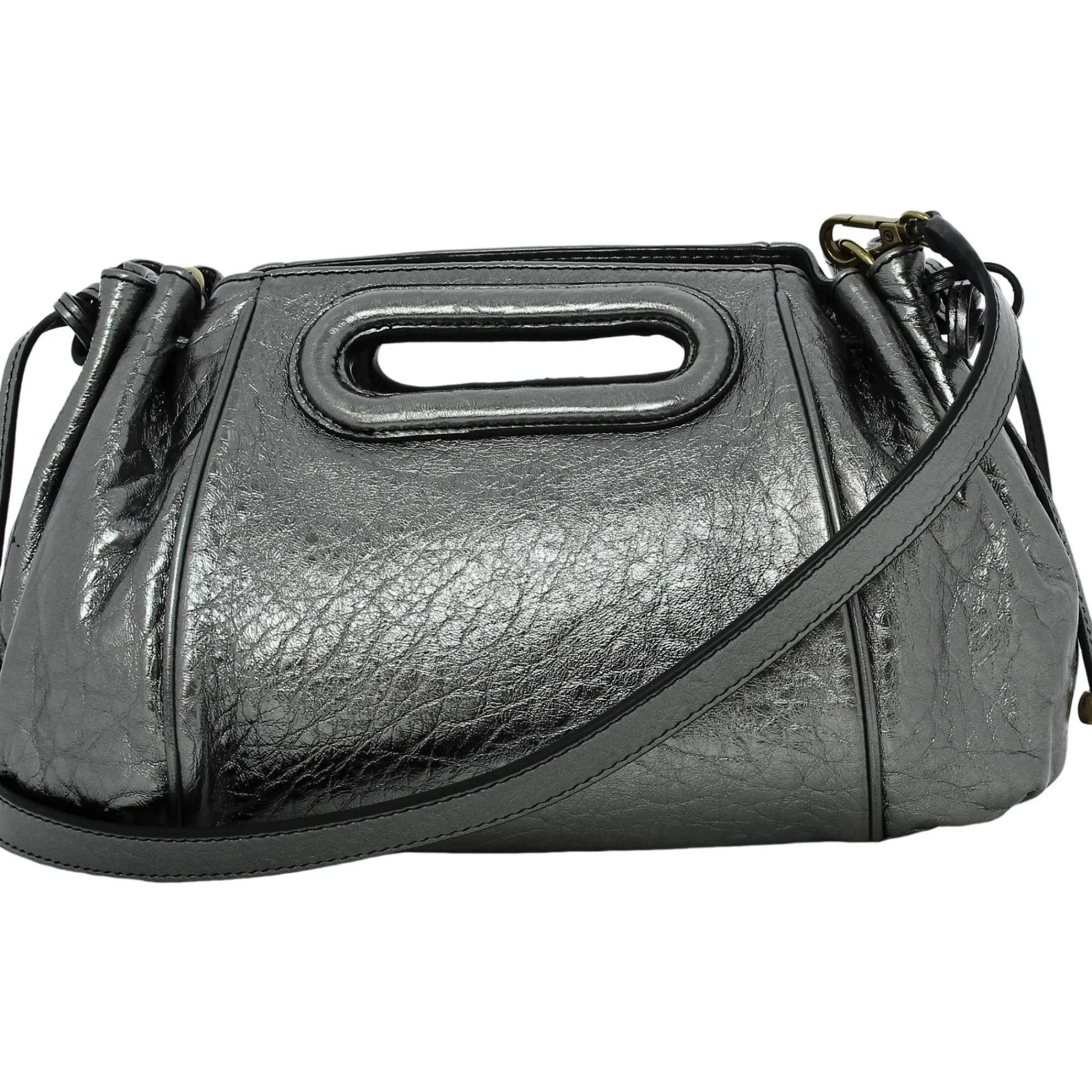 Gerard Darel Sacs Bandoulière | Sacs À Main*Petit sac Mini Dany cuir metallise Gris