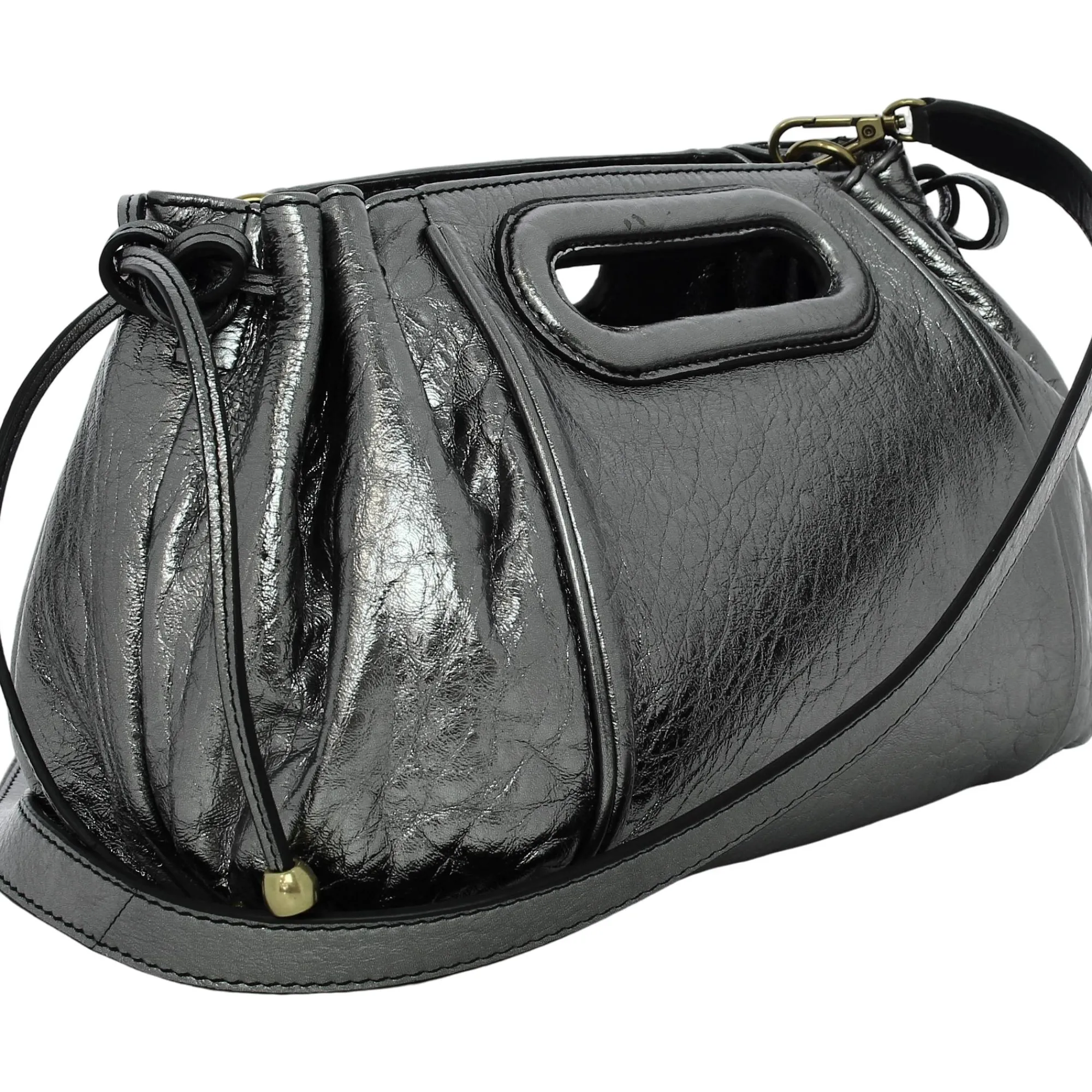Gerard Darel Sacs Bandoulière | Sacs À Main*Petit sac Mini Dany cuir metallise Gris