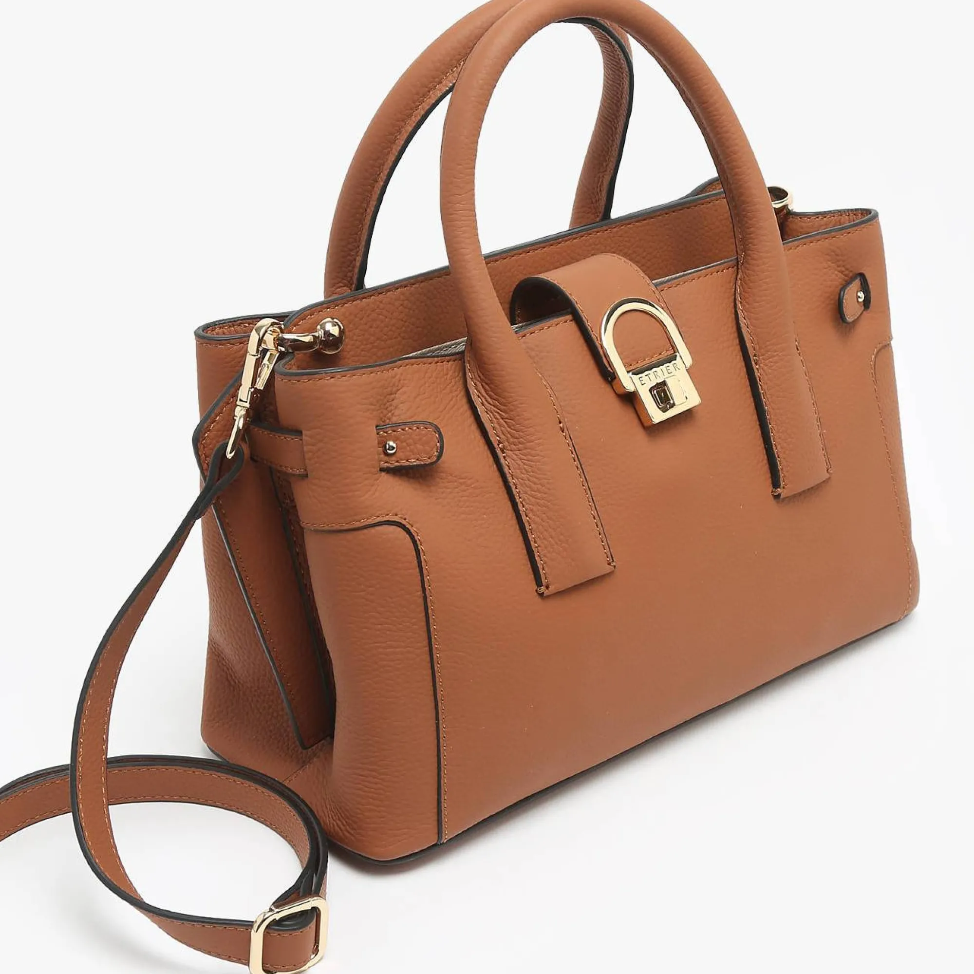 Etrier Sacs À Main*Petit sac porte main S Equestre cuir Camel
