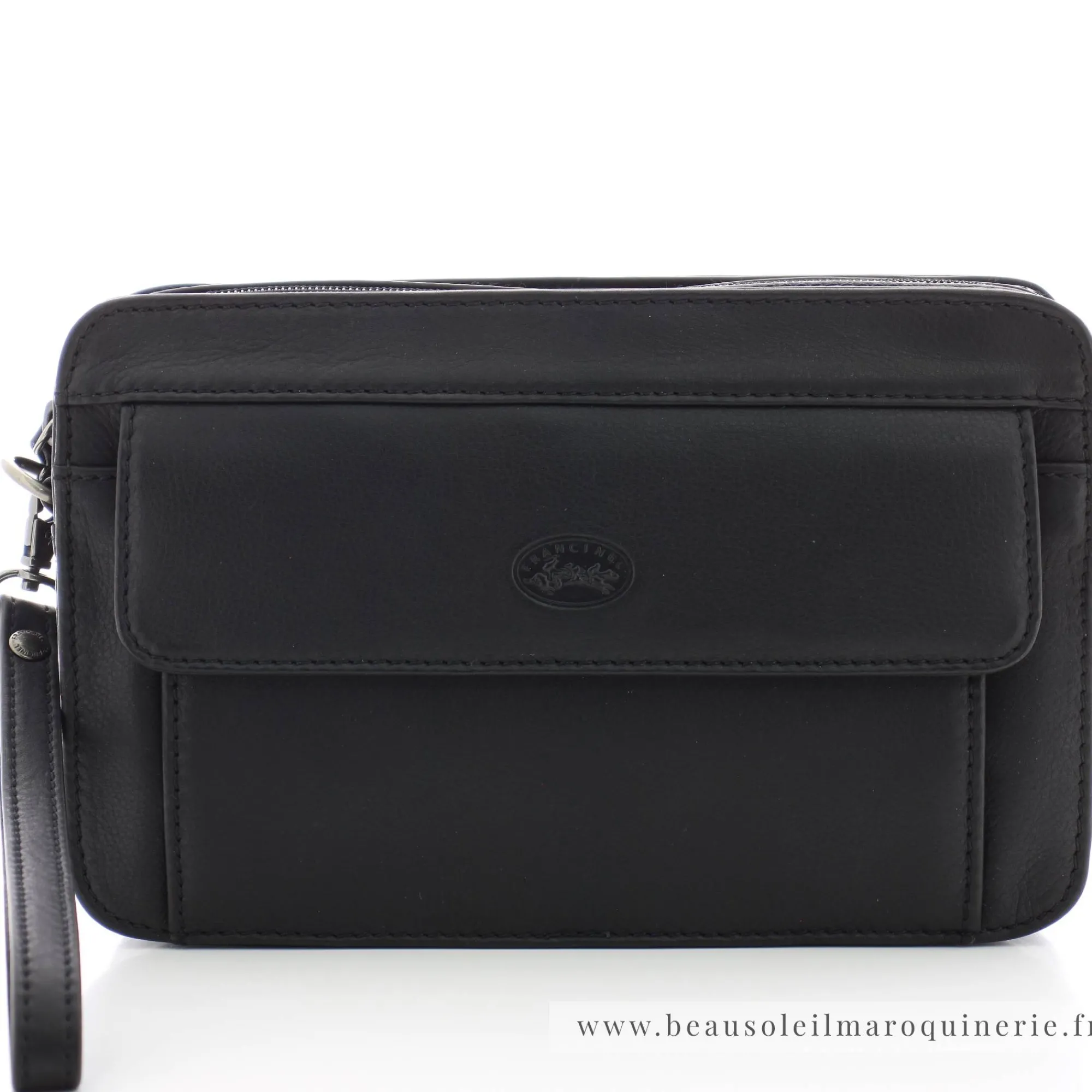 Francinel Petites Sacoches Homme*Pochette cuir pour homme Barcelone Noir