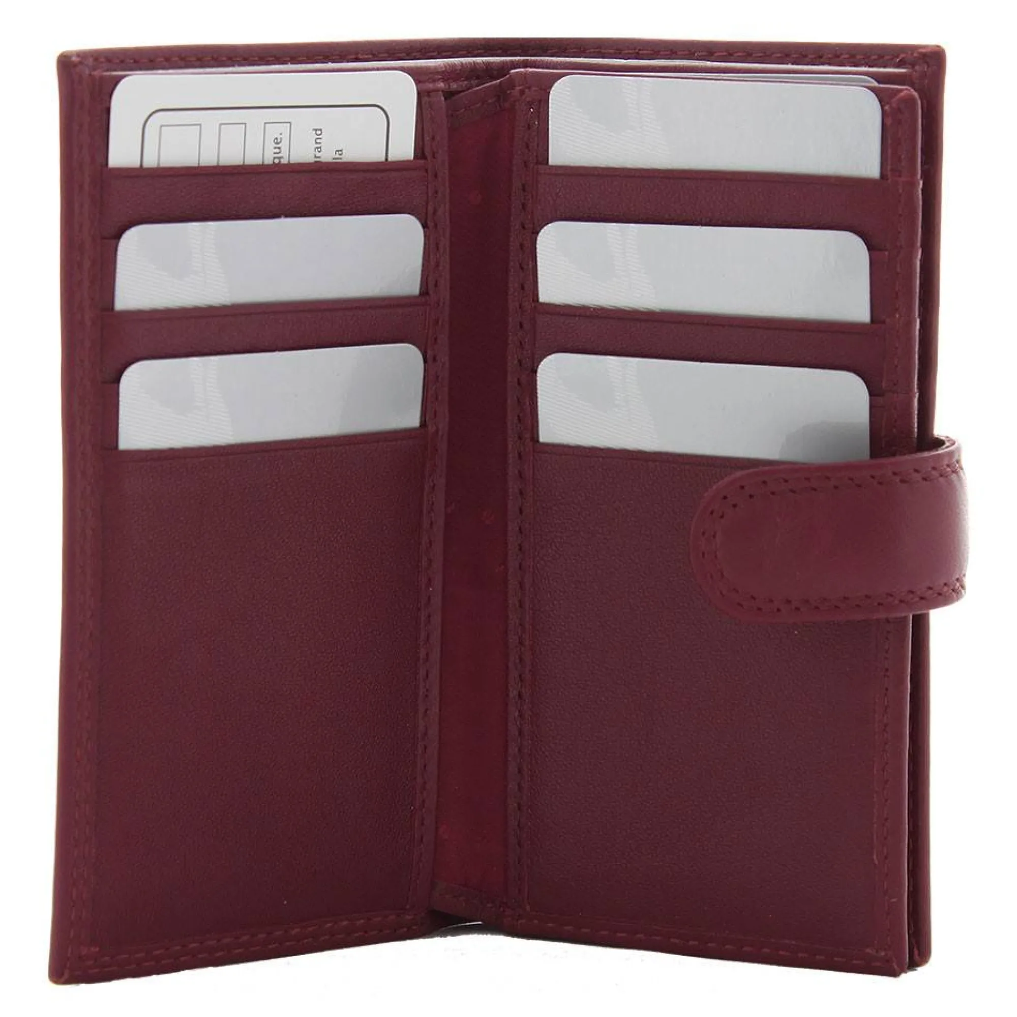 Francinel Porte-Cartes Homme*Porte-cartes 3 volets cuir lisse Venise Rouge