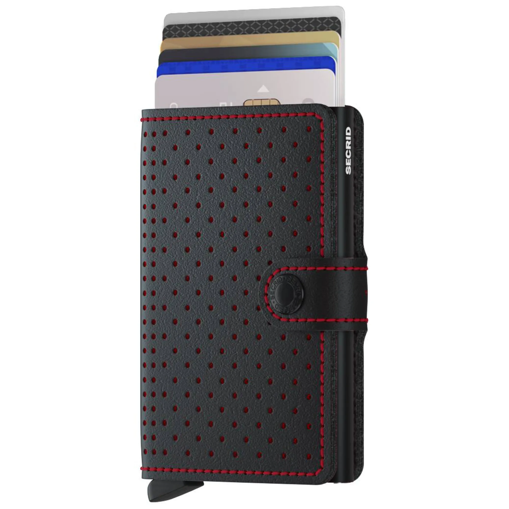 Secrid Portefeuilles Homme | Porte-Cartes Homme*Porte-cartes cuir perfore Miniwallet Noir / Rouge