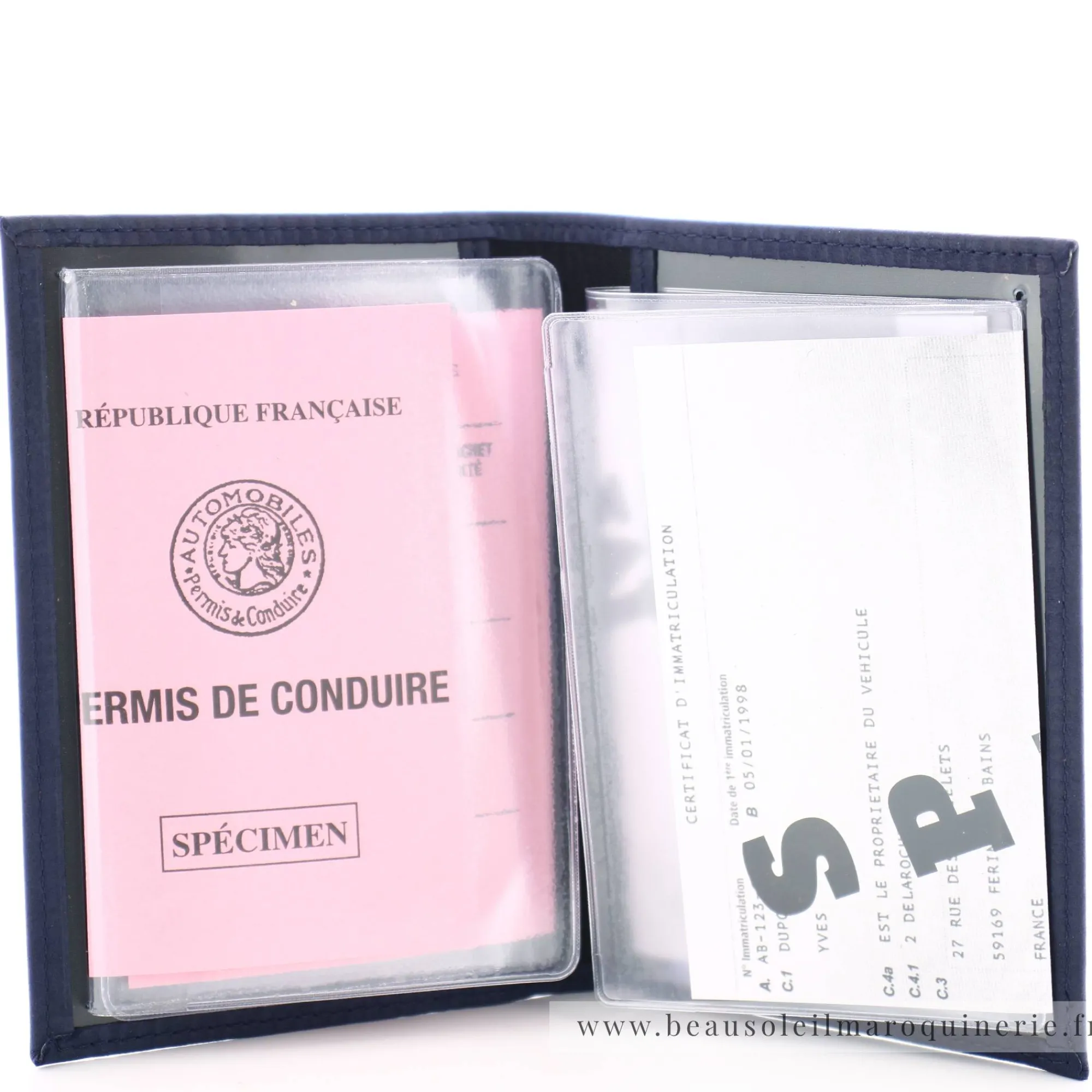 Frandi Porte-Cartes Femme*Porte-cartes en cuir Nubuck pour papiers Marine