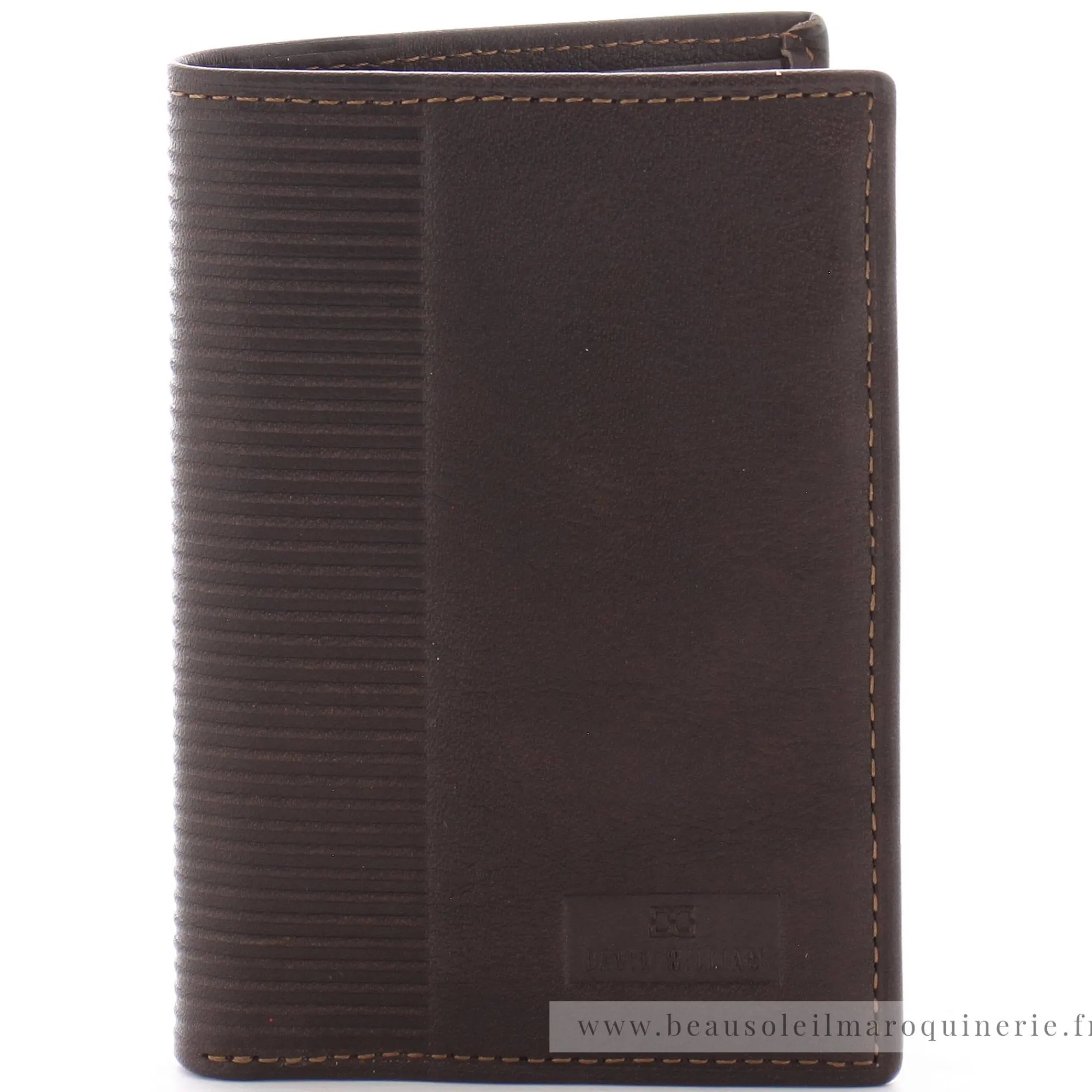 David William Porte-Cartes Homme*Porte-cartes homme Coulter en cuir Marron