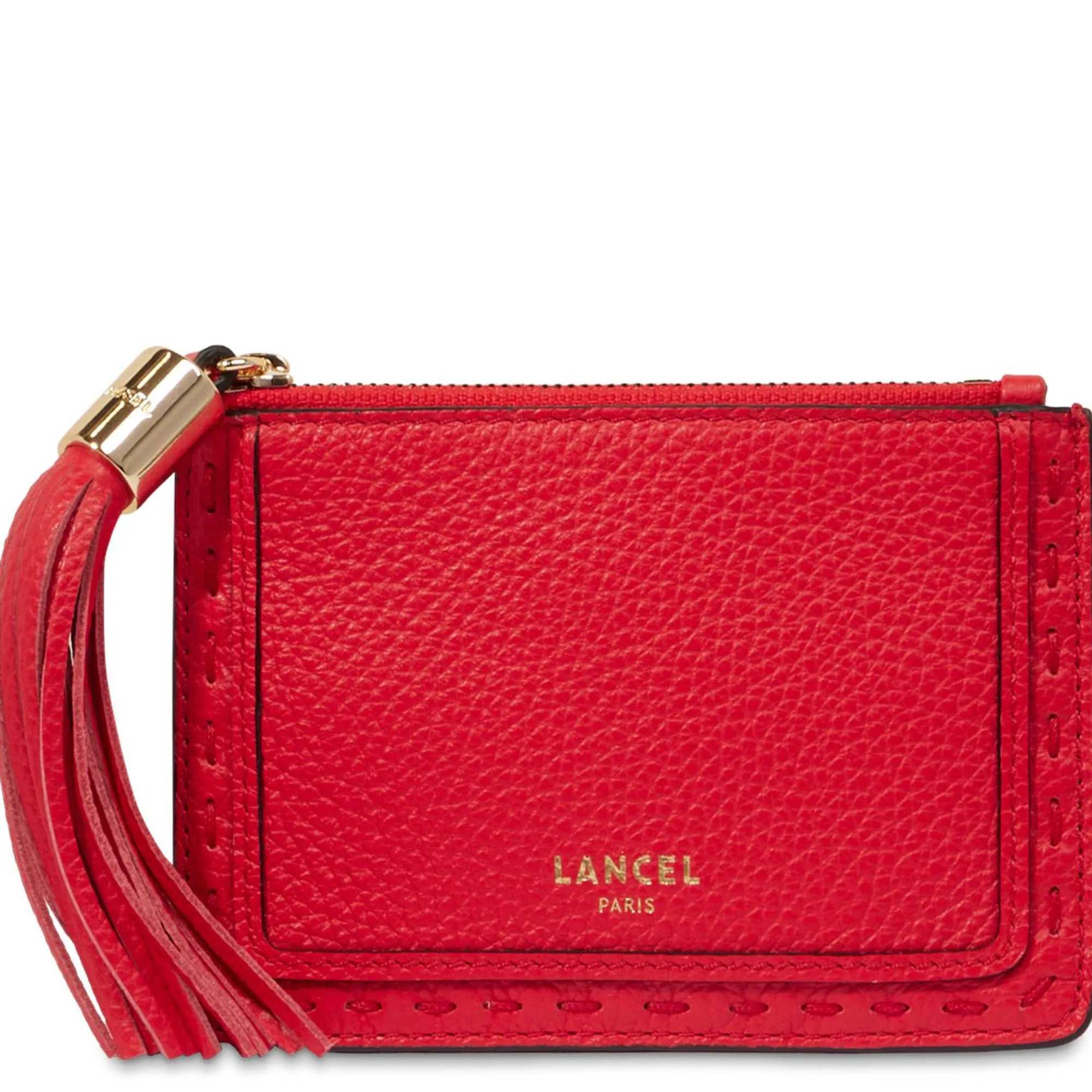 Lancel Porte-Cartes Femme*Porte-cartes zippe L cuir graine Premier Flirt