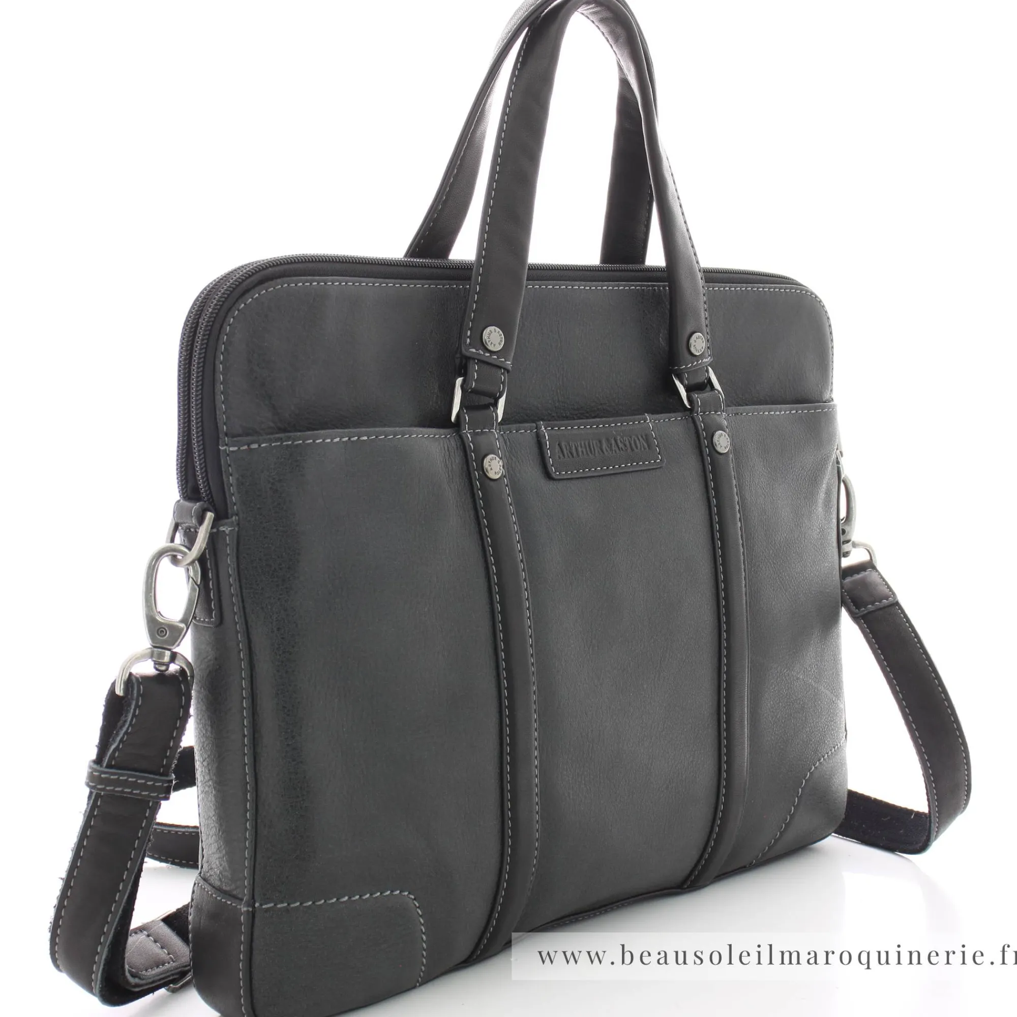 Arthur Aston Sacs Besace*Porte-documents Marco en cuir Noir