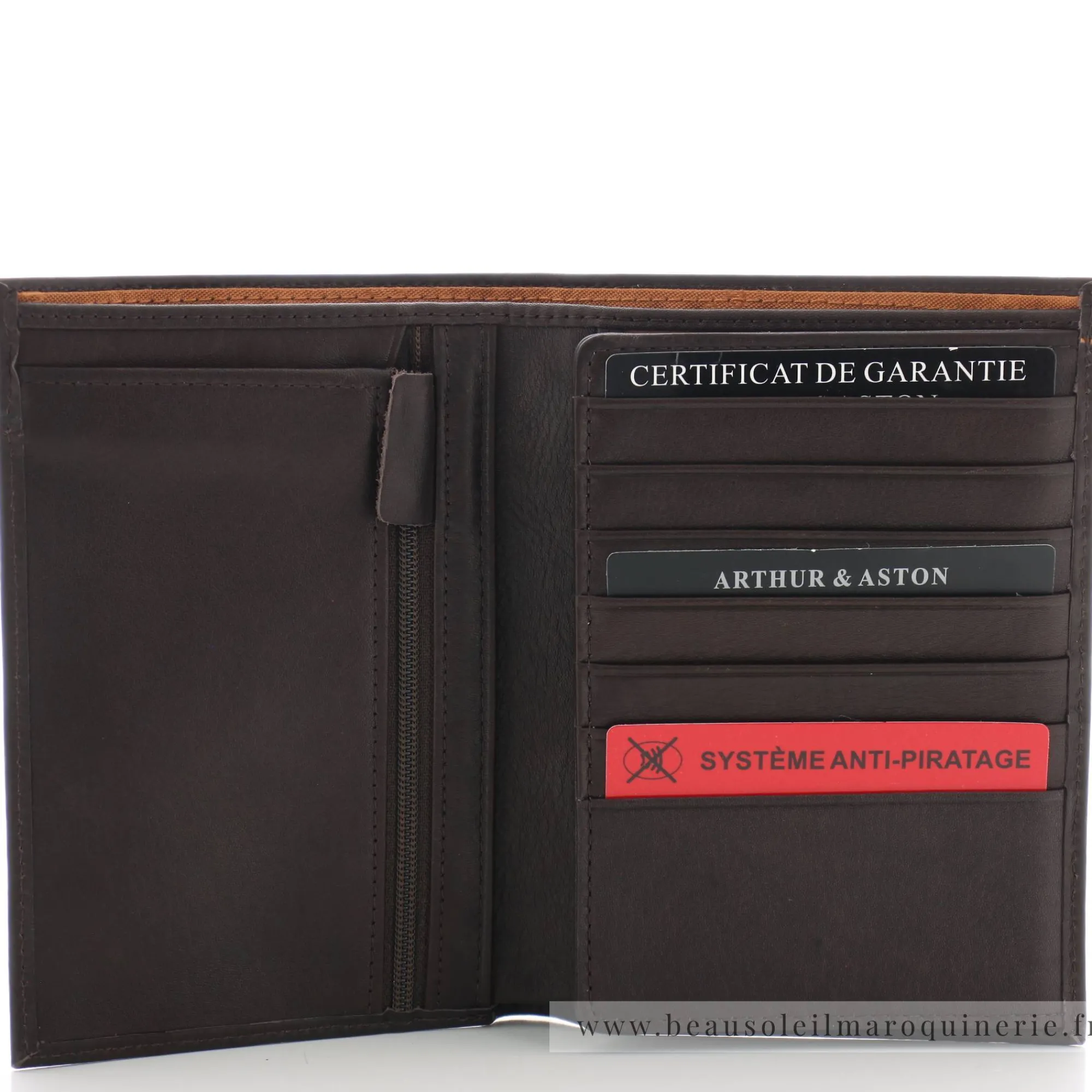 Arthur Aston Portefeuilles Homme*Portefeuille en cuir de vachette plonge Ennis