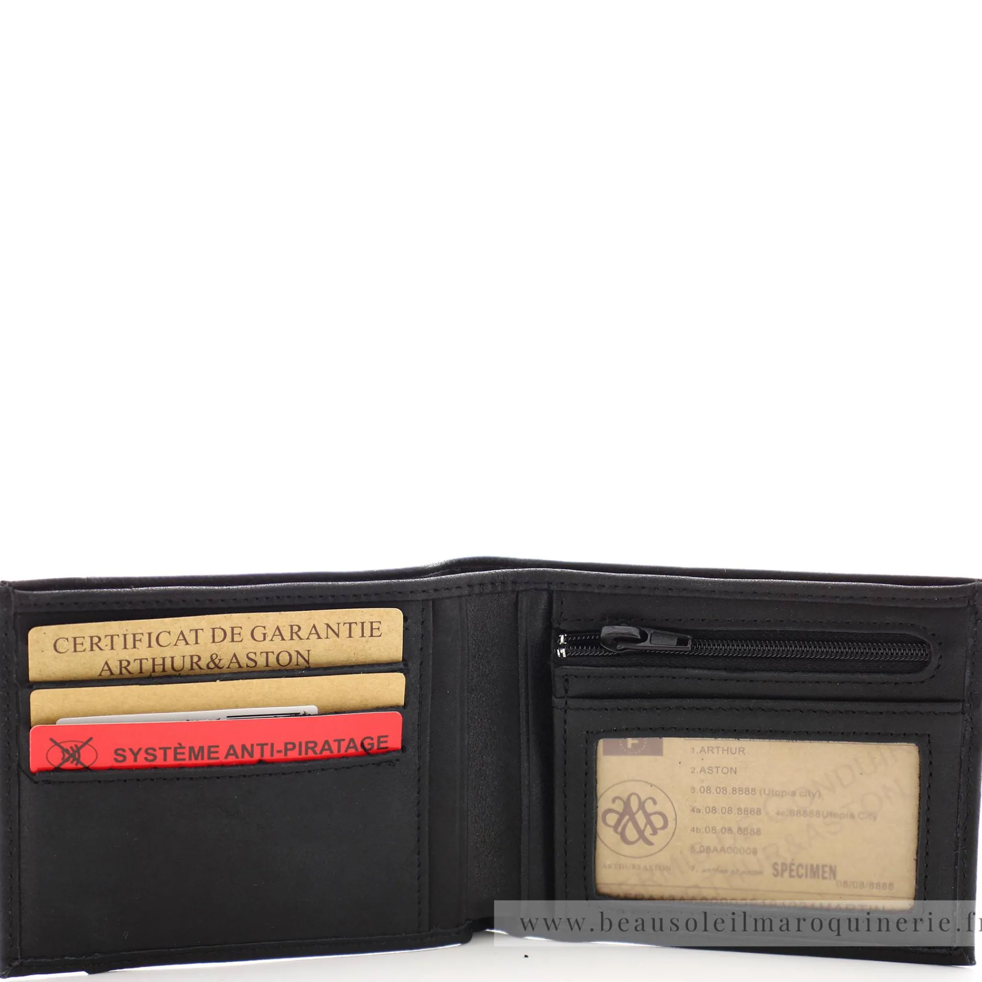 Arthur Aston Portefeuilles Homme*Portefeuille horizontal en cuir 1438
