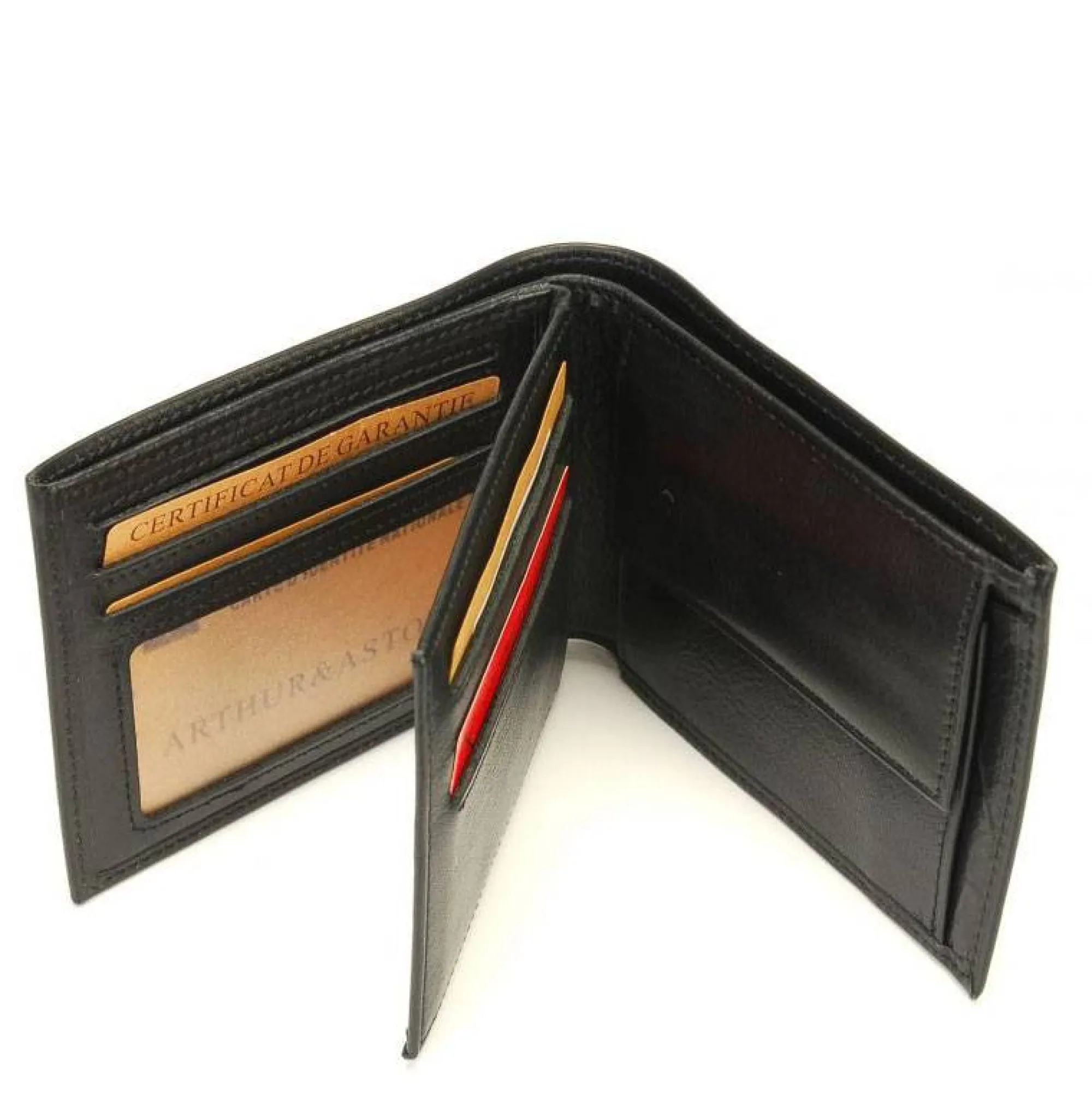Arthur Aston Portefeuilles Homme*Portefeuille italien Adam en cuir Noir