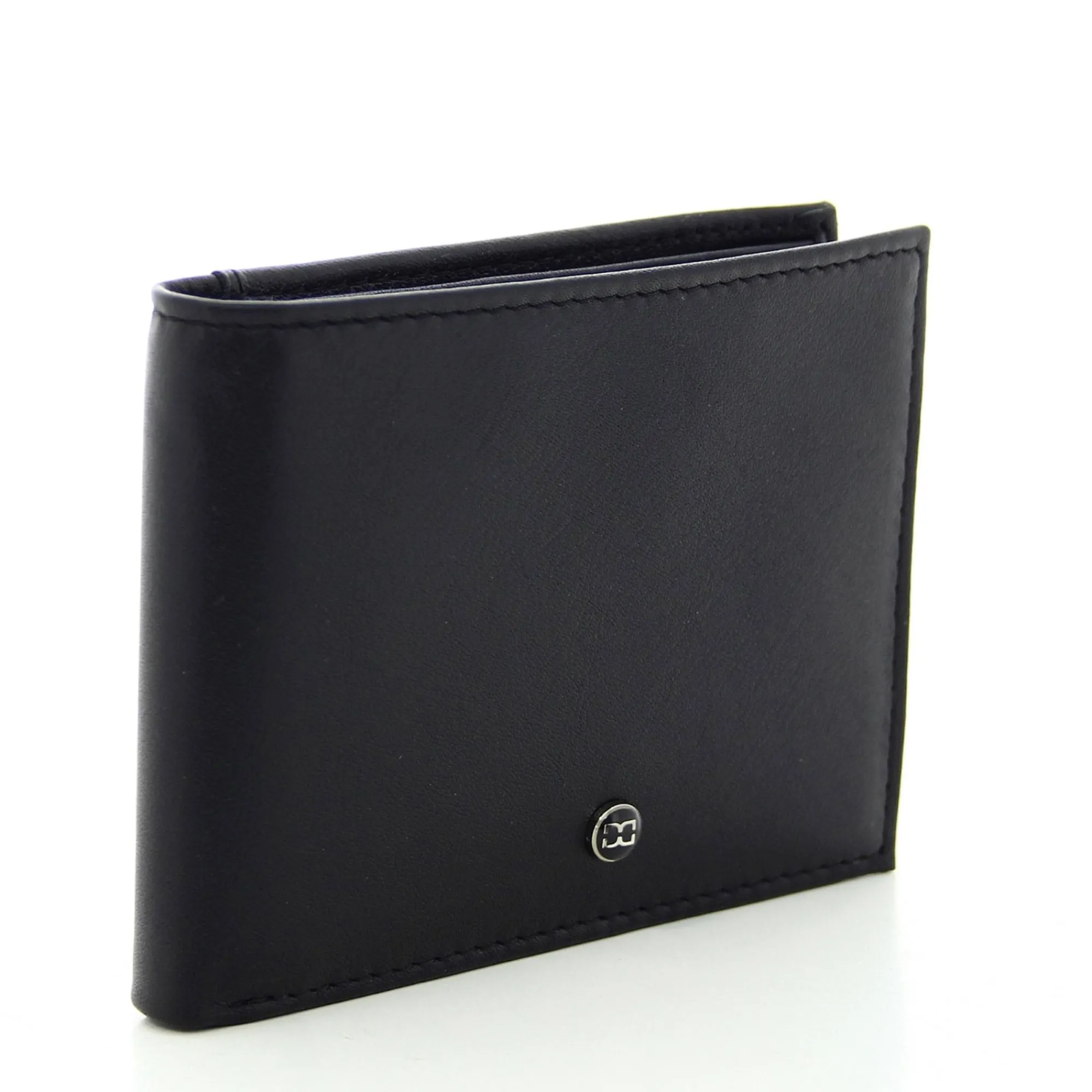 David William Portefeuilles Homme*Portefeuille italien en cuir lisse Noir