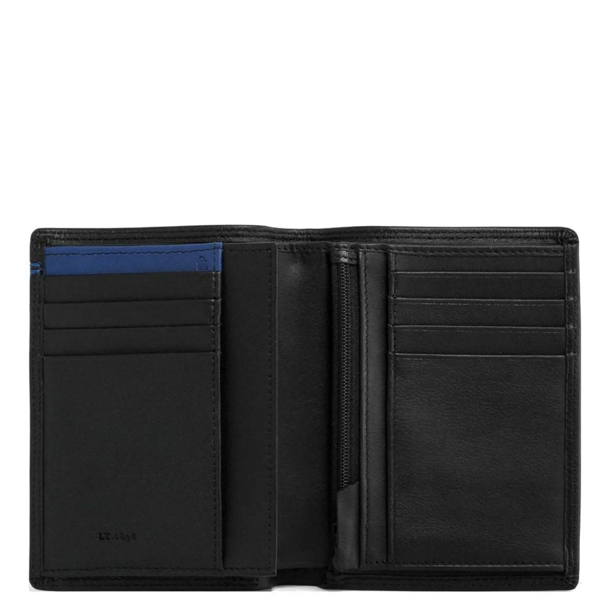 Le Tanneur Portefeuilles Homme*Portefeuille vertical moyen modele zippee 2 volets Martin Noir