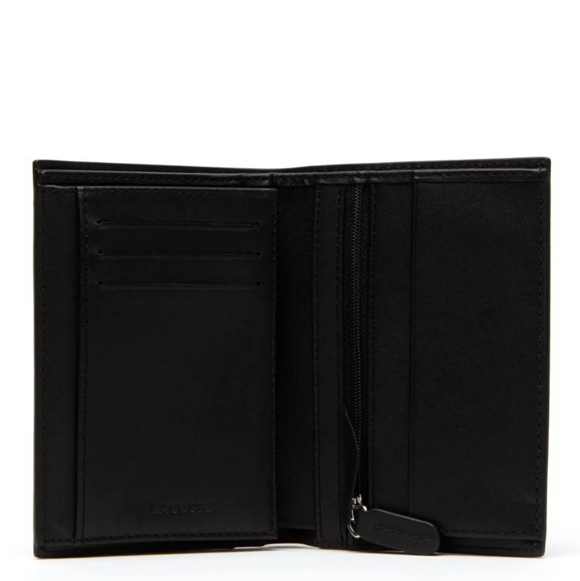 Lacoste Portefeuilles Homme*Portefeuille vertical en cuir 7 cartes Fitzgerald Noir