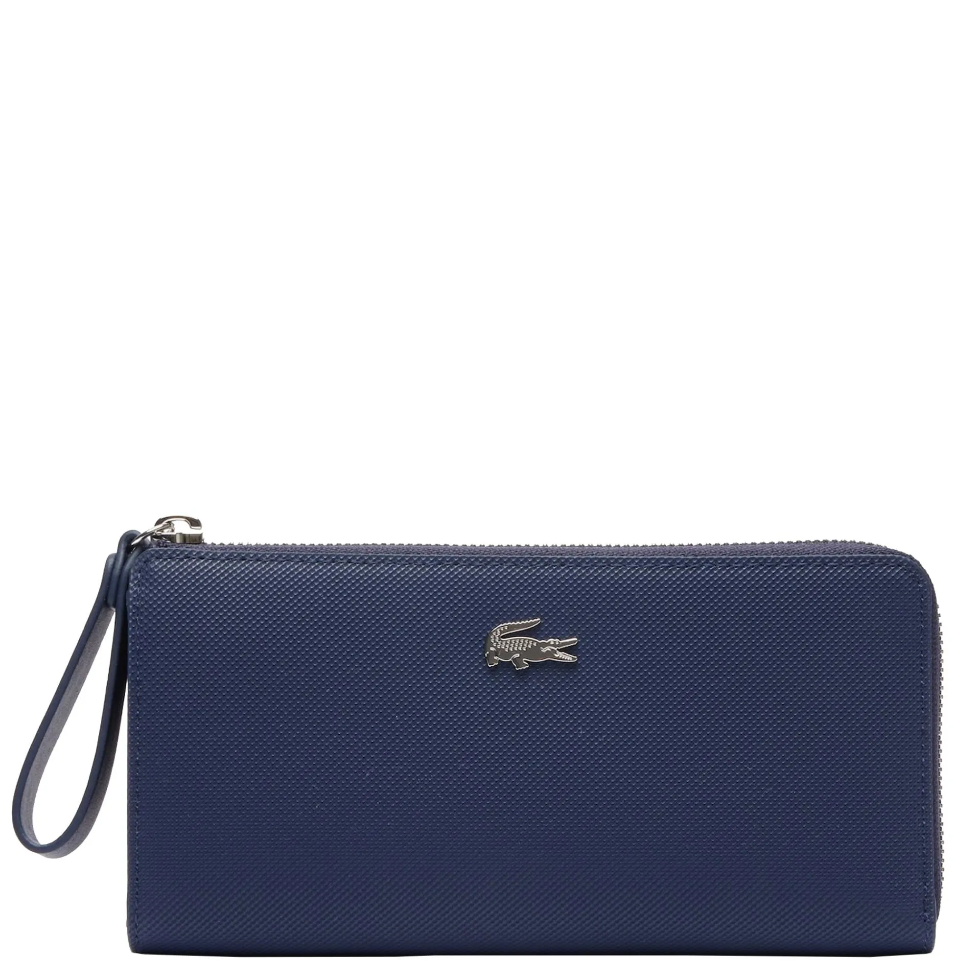 Lacoste Portefeuilles Femme*Portefeuille zip Daily Lifestyle en toile enduite Bleu