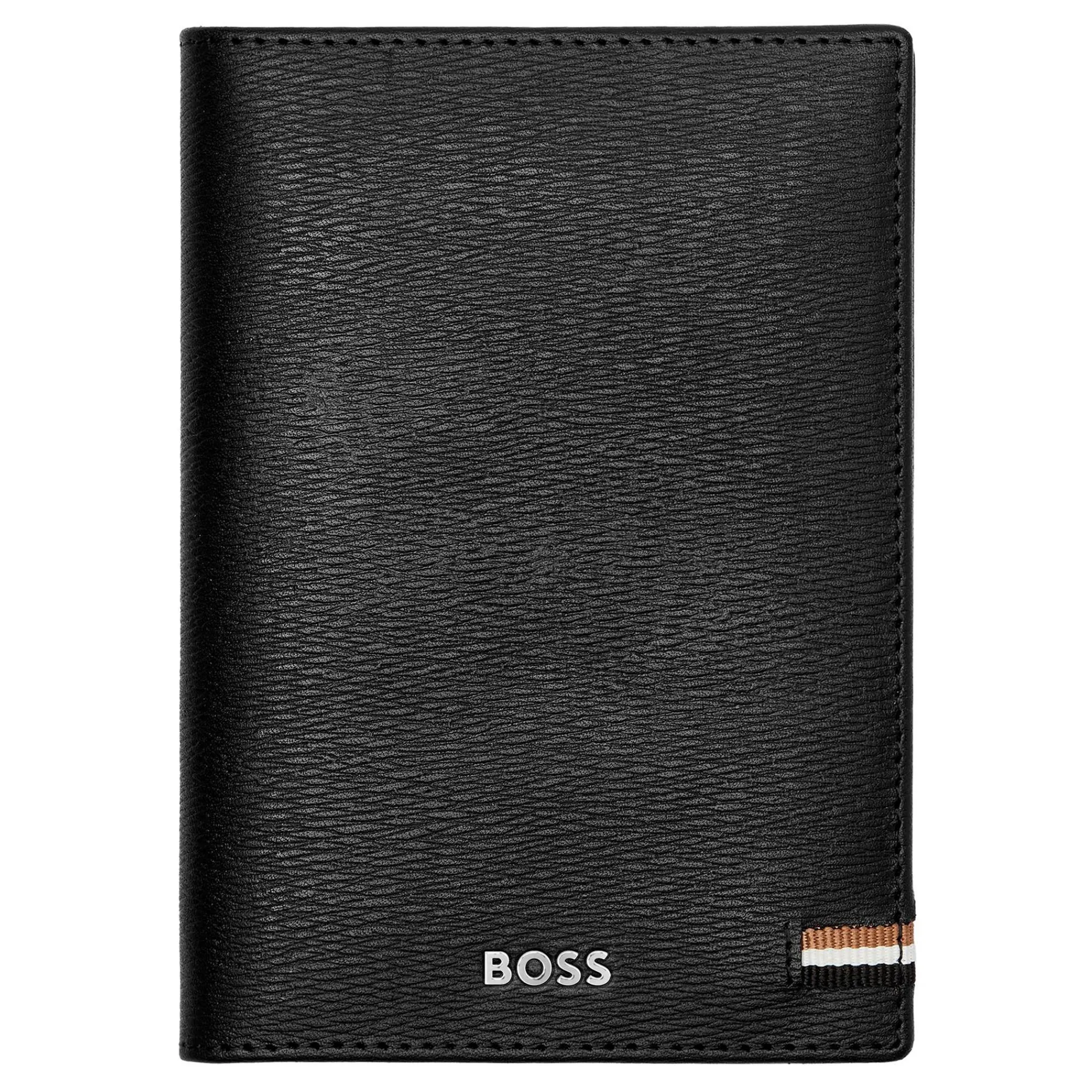 Hugo Boss Etuis Passeport*Porte-passeport Iconic cuir texture Noir