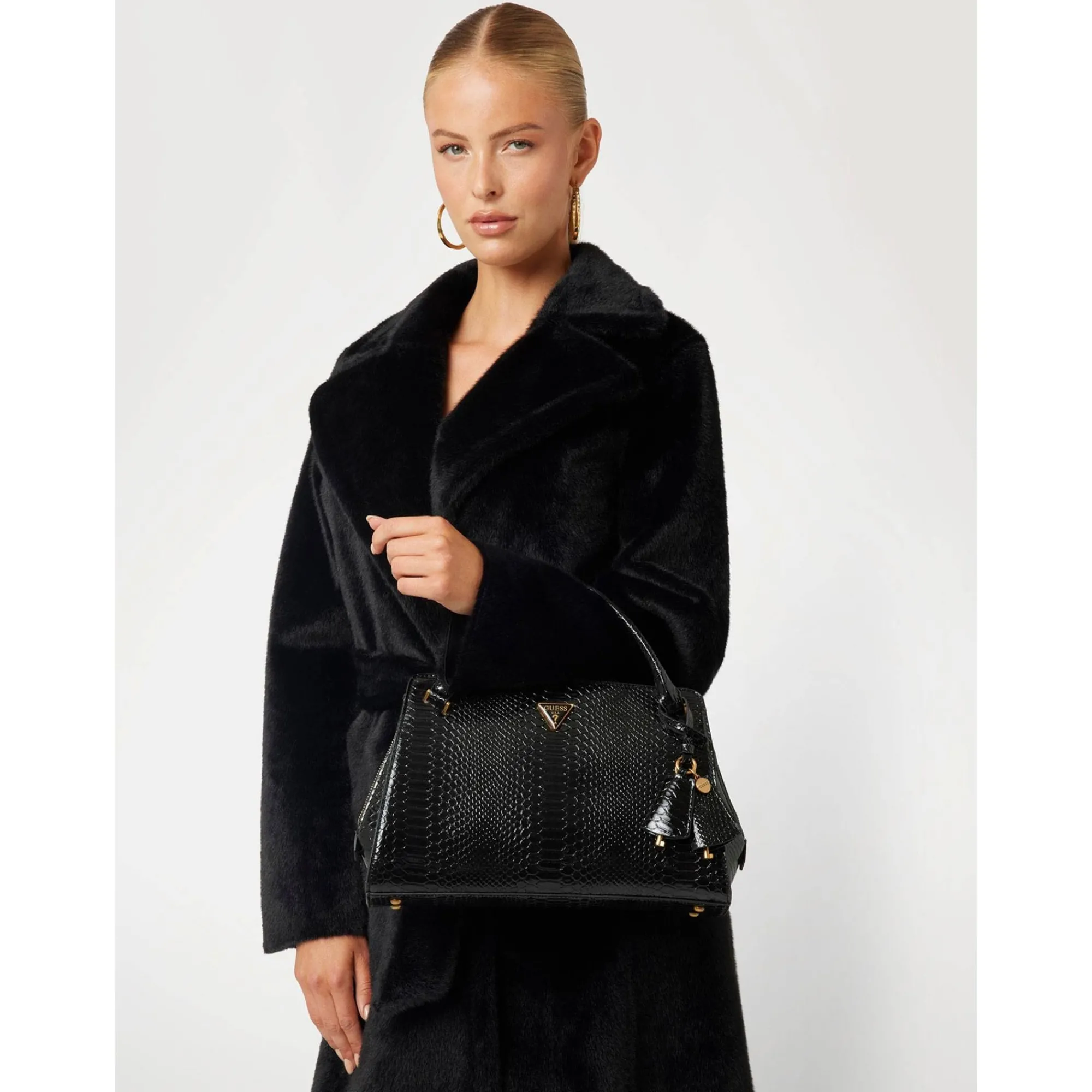 Guess Sacs À Main*Sac a main imprime python Georgina Noir