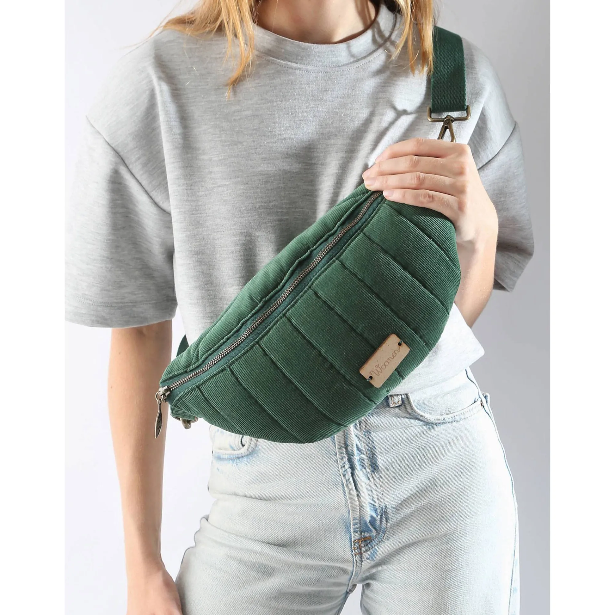 Woomen Sacs Banane Femme*Sac banane femme Ixora effet matelasse Vert Forêt