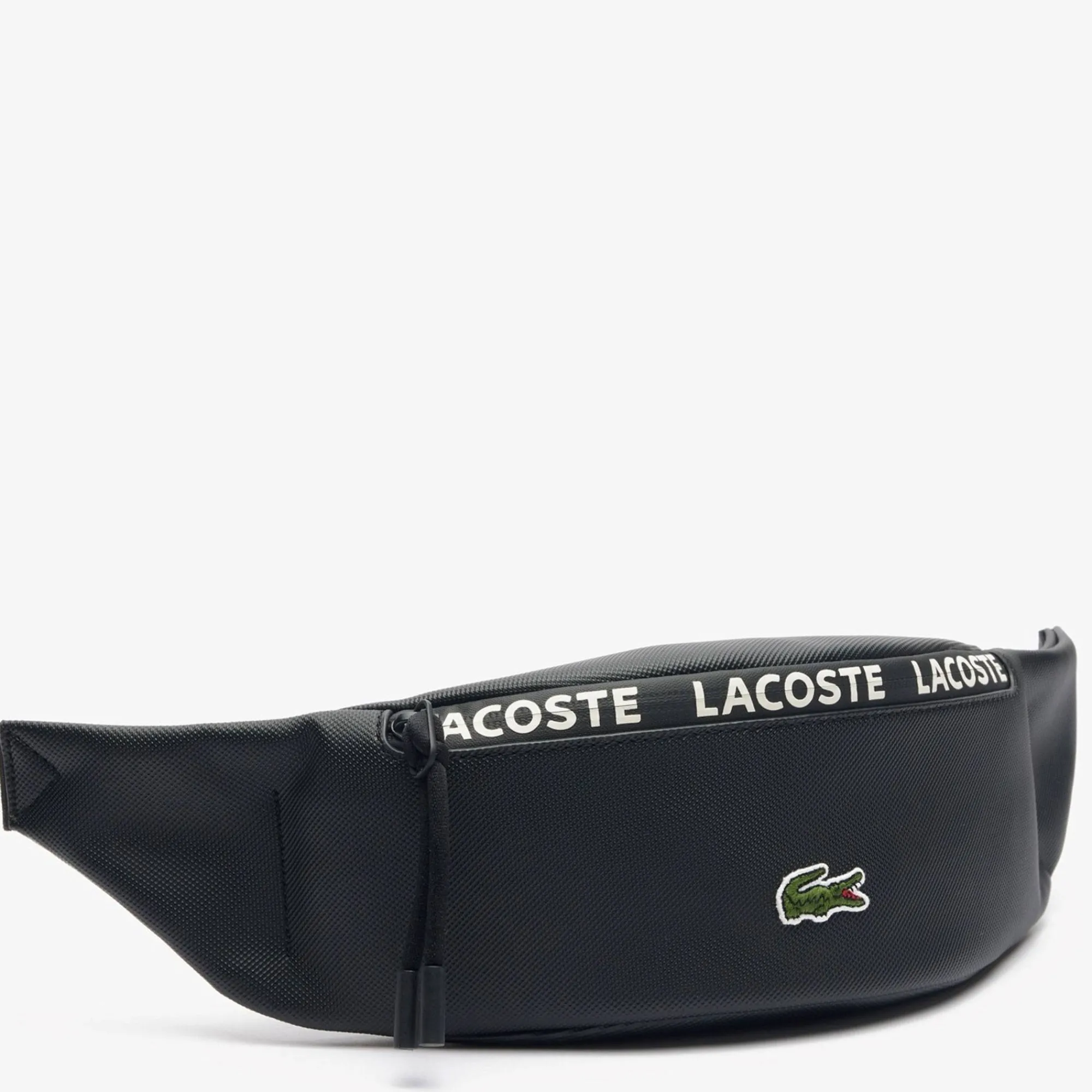 Lacoste Sacs Banane*Sac banane zippee bande siglee LCST Noir farine