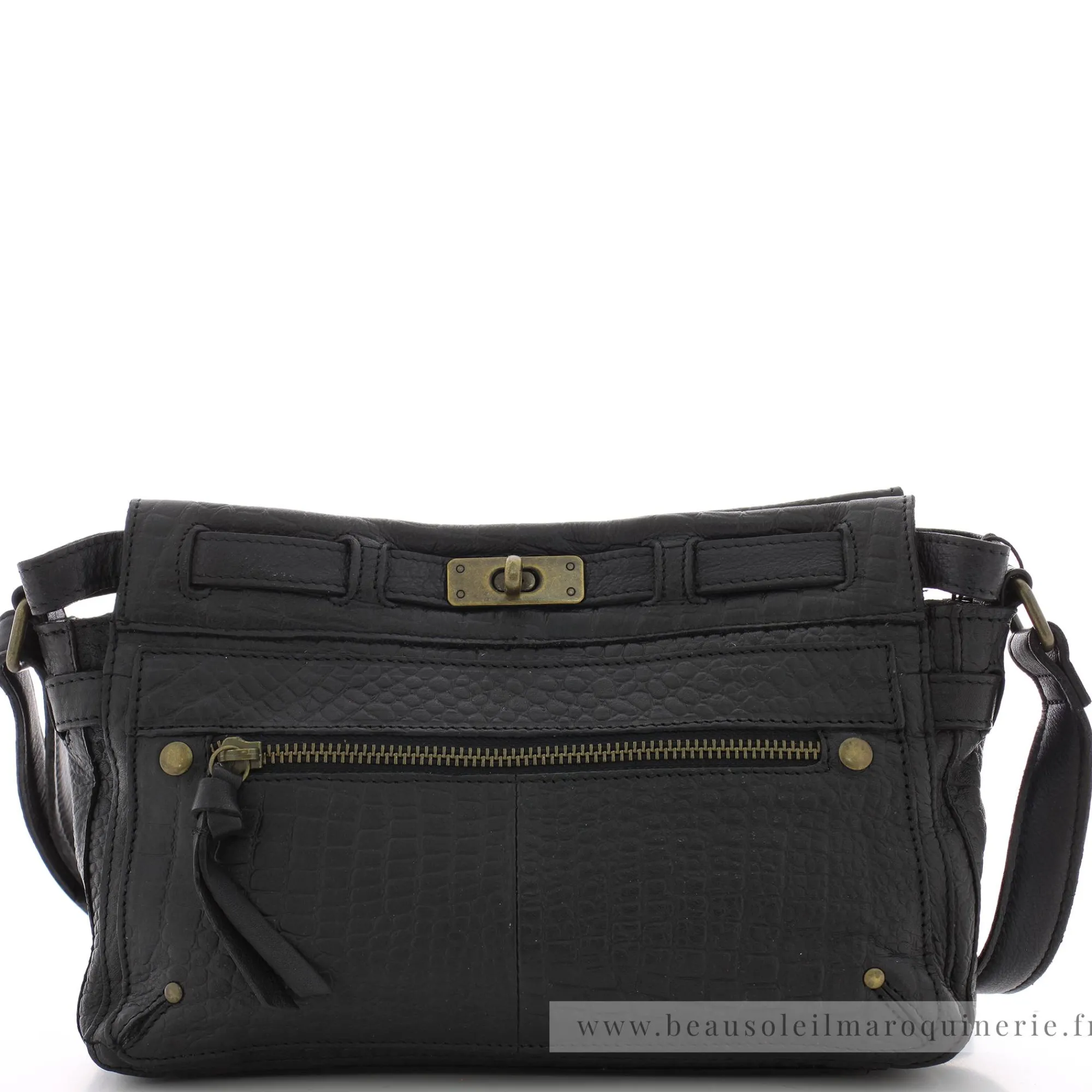 Pieces Sacs Bandoulière*Sac bandouliere a fermoir Noelle facon croco