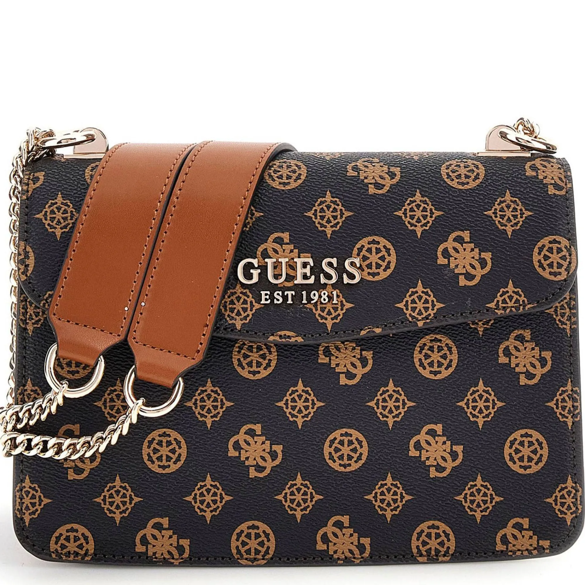Guess Sacs Bandoulière*Sac bandouliere Evelune motif logo Marron multi
