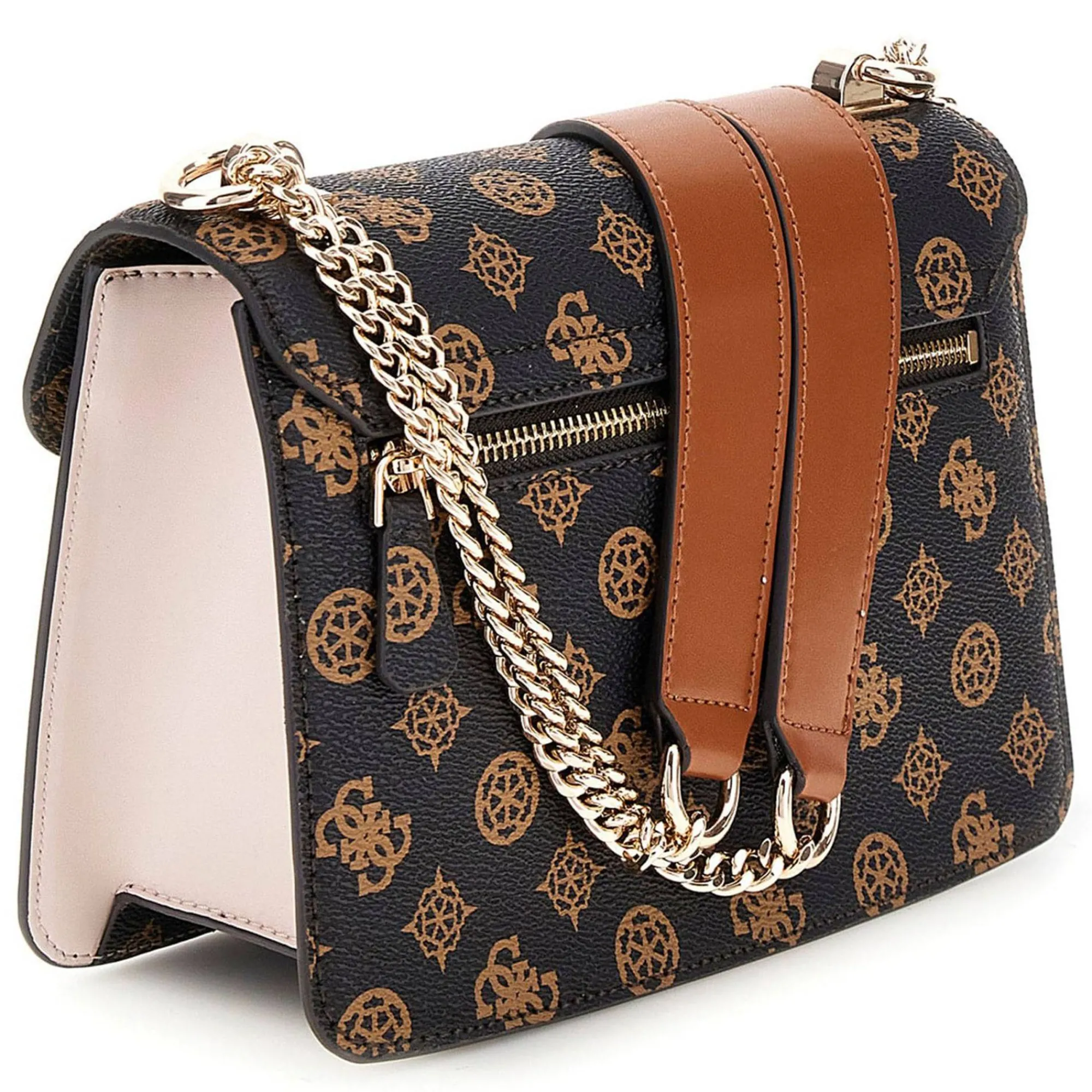 Guess Sacs Bandoulière*Sac bandouliere Evelune motif logo Marron multi