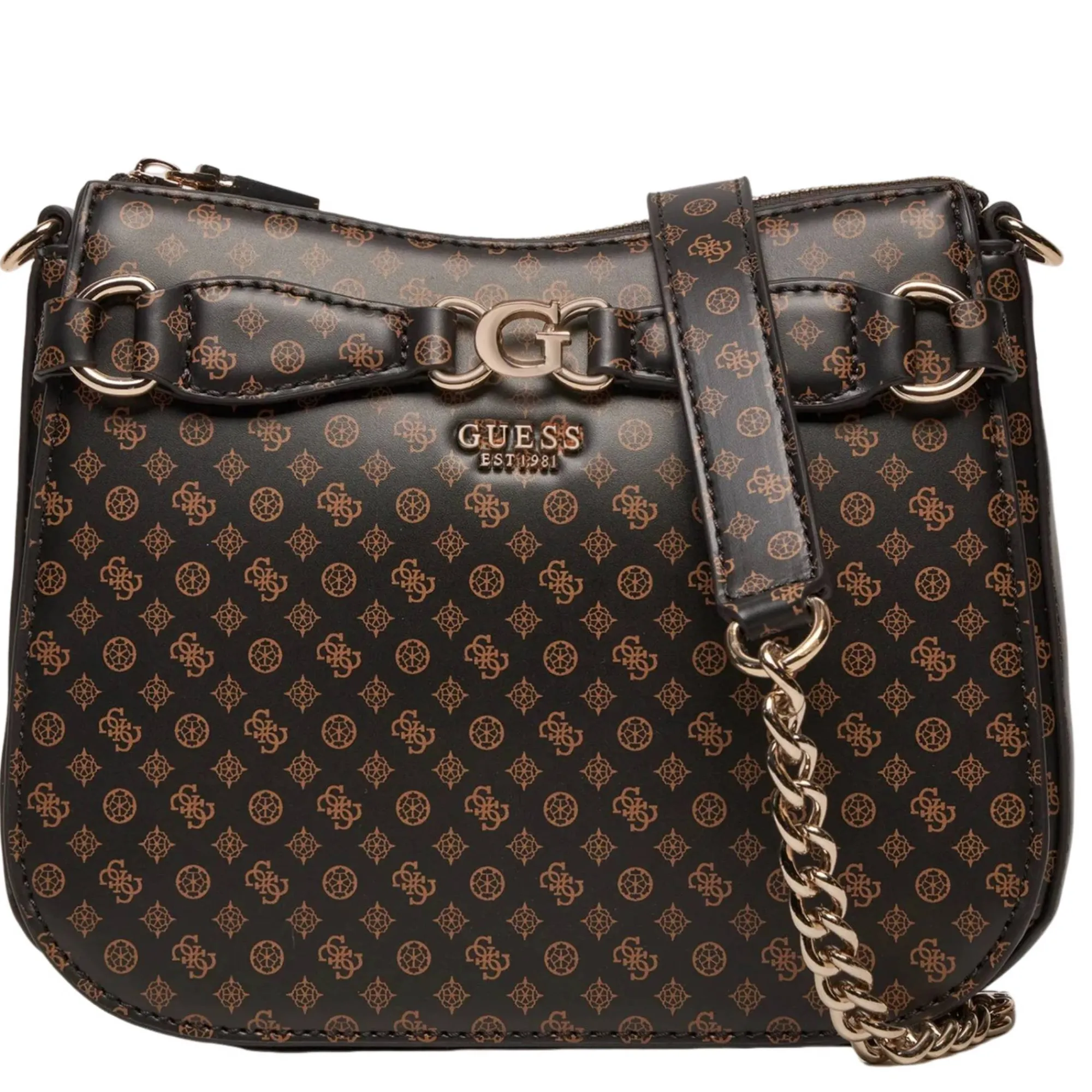 Guess Sacs Bandoulière*Sac bandouliere imprime logo Arlena Marron