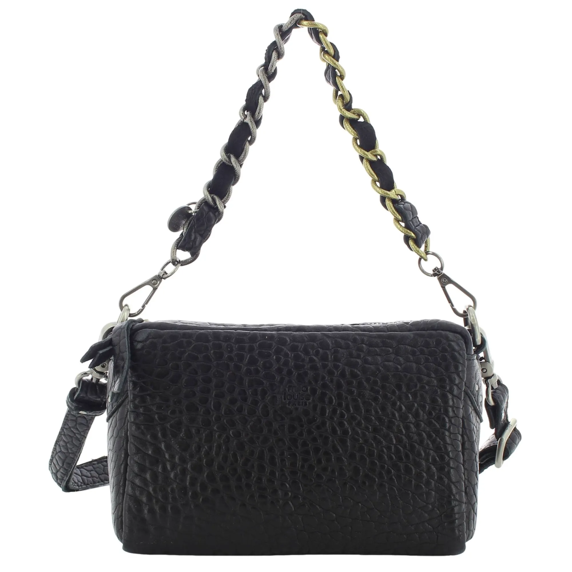 Mila Louise Sacs Bandoulière*Sac bandouliere Mama E cuir bubble Noir