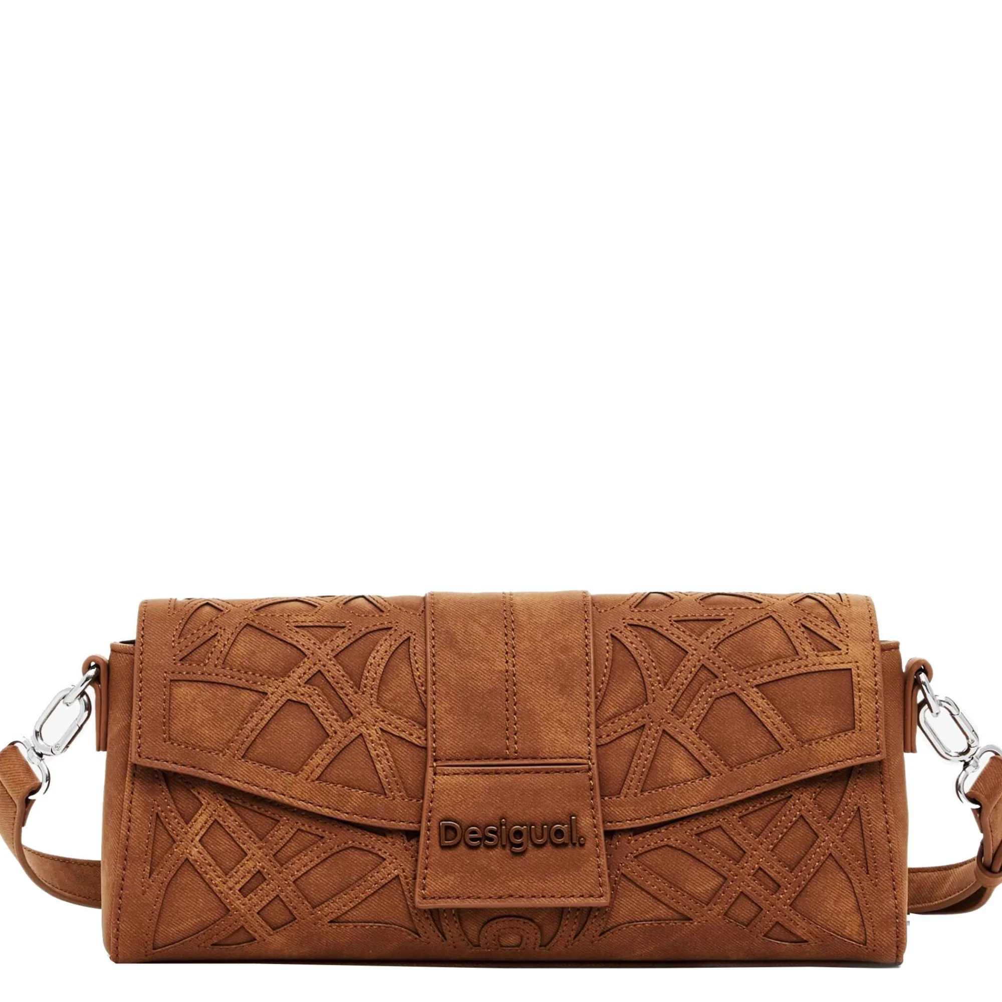 Desigual Sacs Bandoulière*Sac bandouliere relief geometrique Oasis Eden Marron