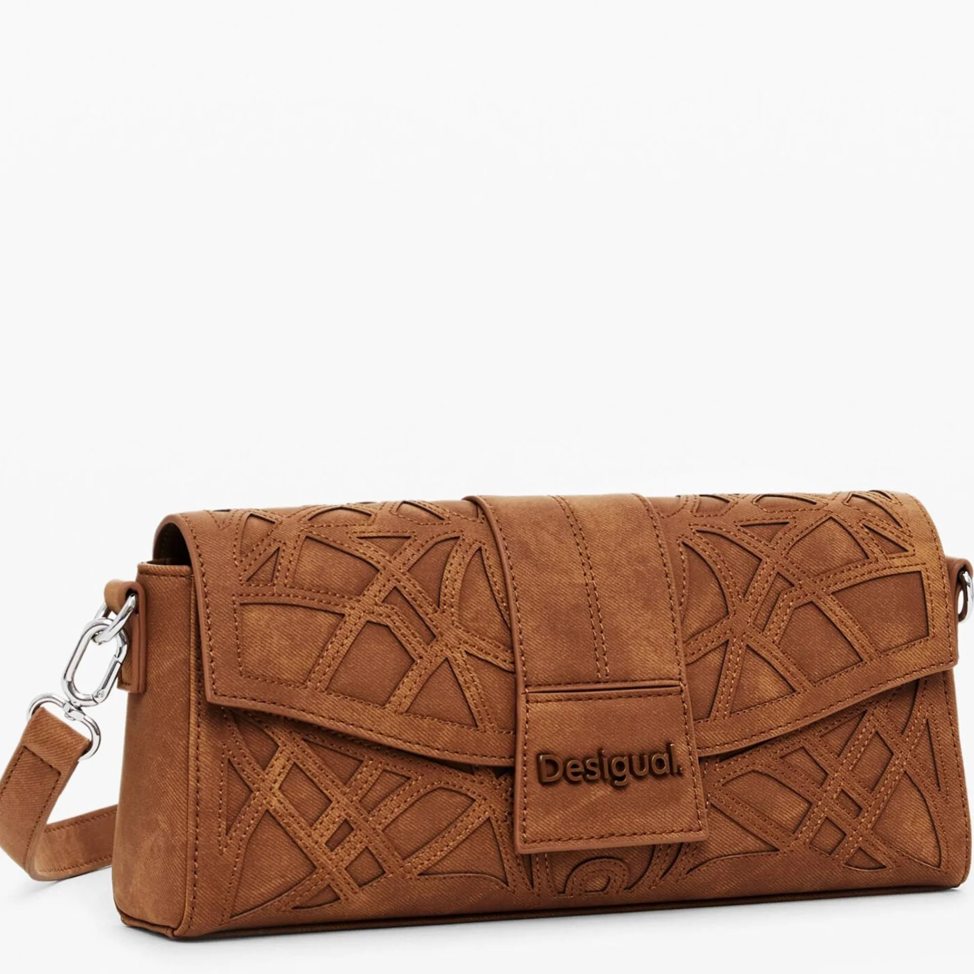 Desigual Sacs Bandoulière*Sac bandouliere relief geometrique Oasis Eden Marron