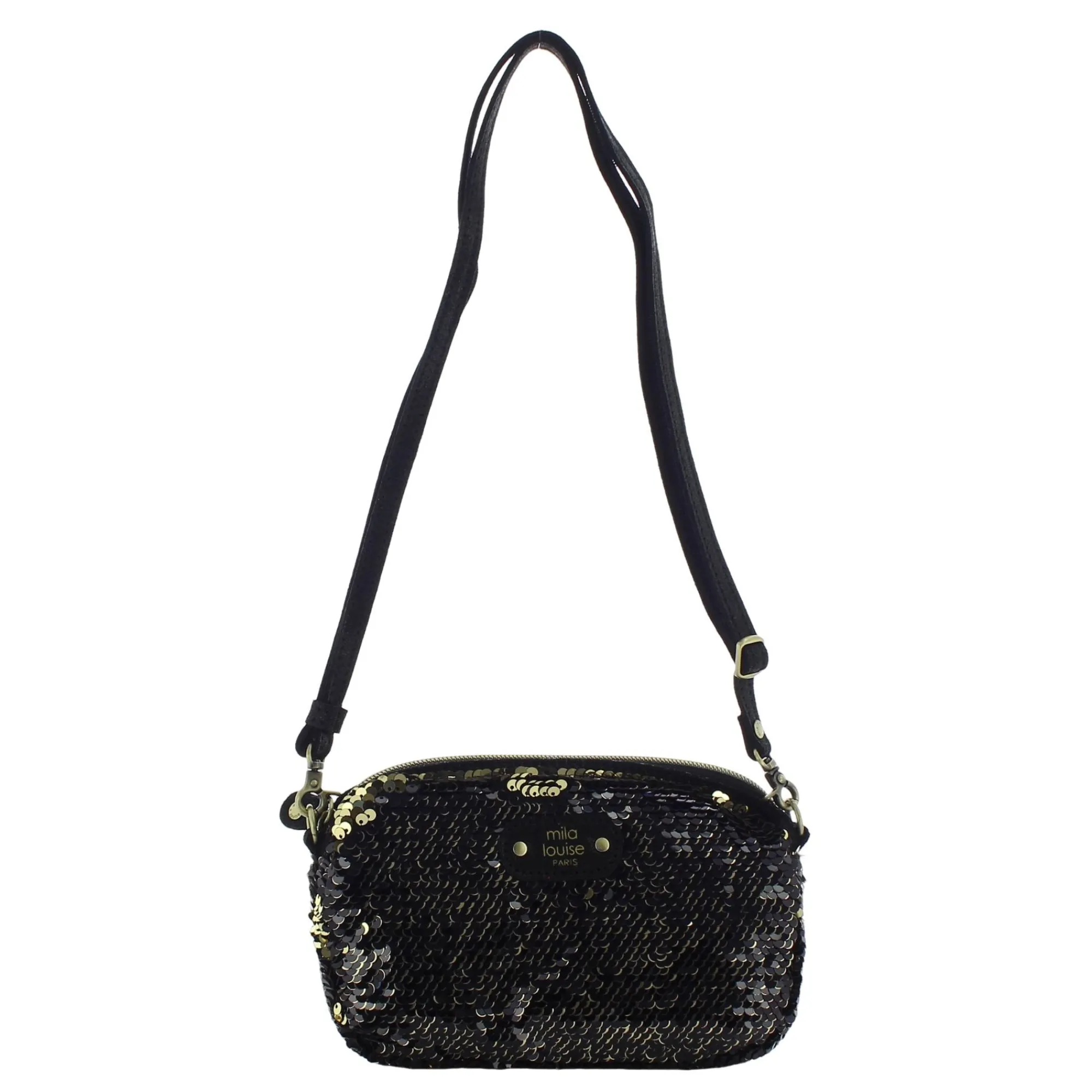 Mila Louise Sacs Bandoulière*Sac bandouliere Trotty SC7 sequins Noir