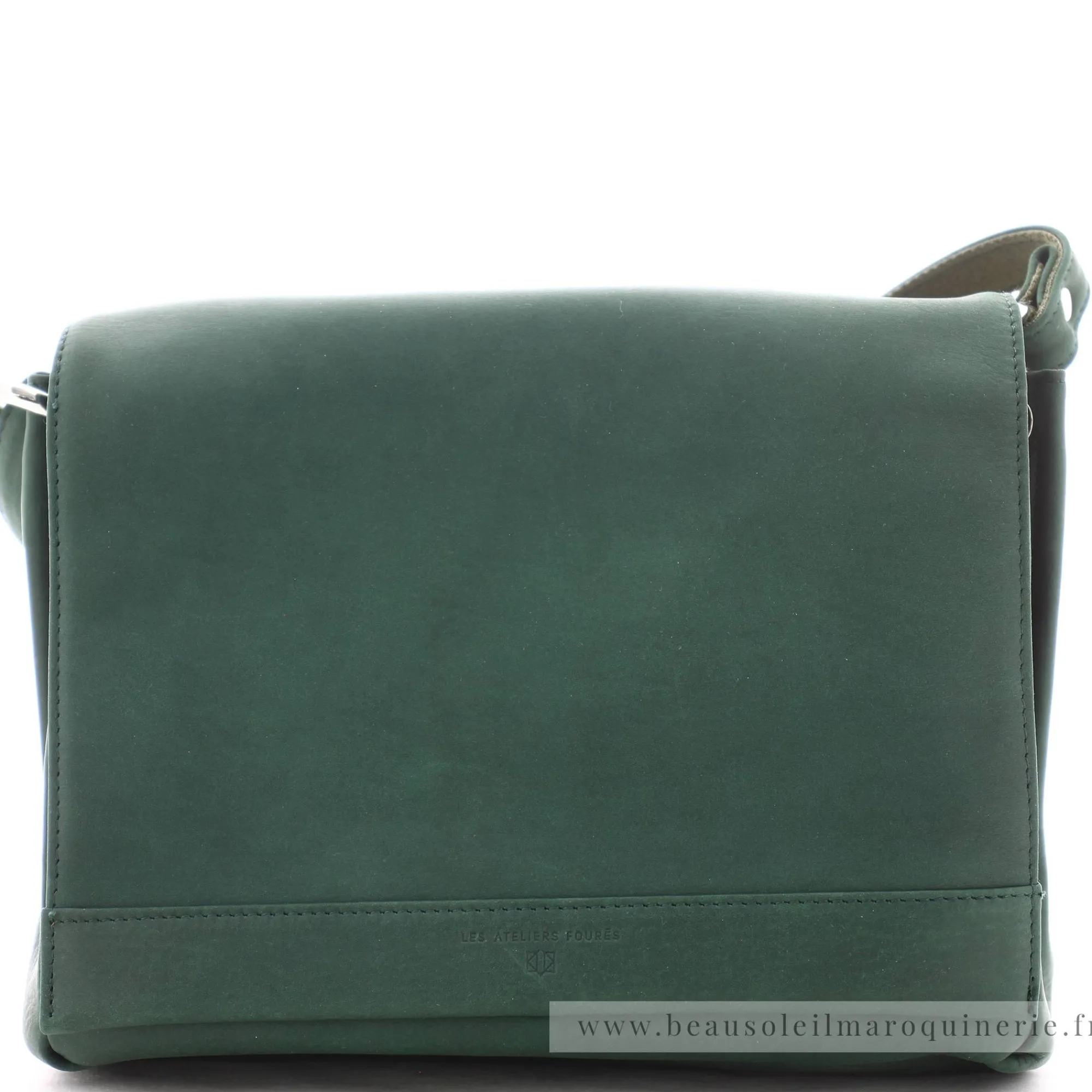 Les Ateliers Foures Sacs Bandoulière*Sac besace a rabat Harmonie Ecrin Cactus Green
