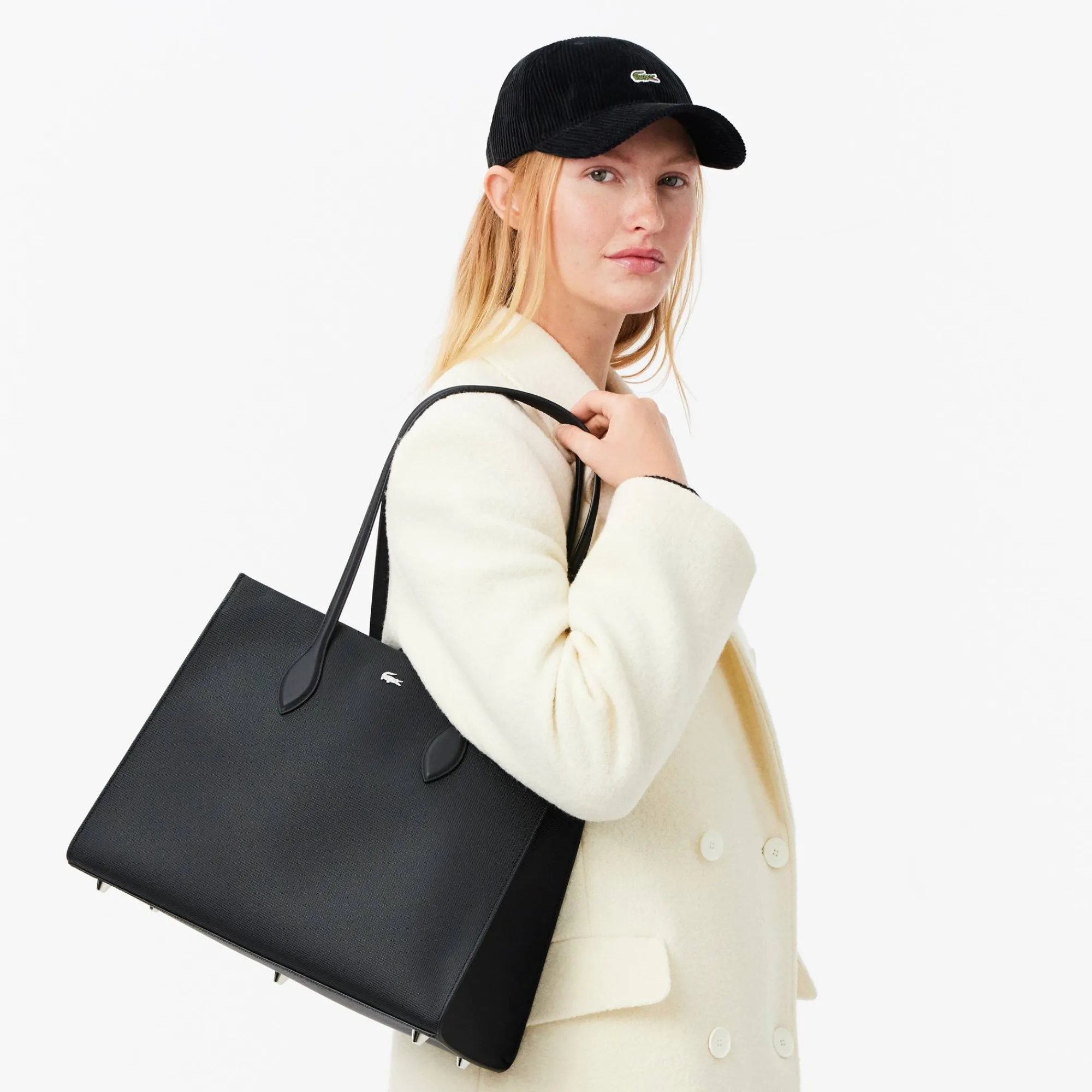 Lacoste Sacs Porté Épaule*Sac cabas moyen Daily City porte epaule Noir