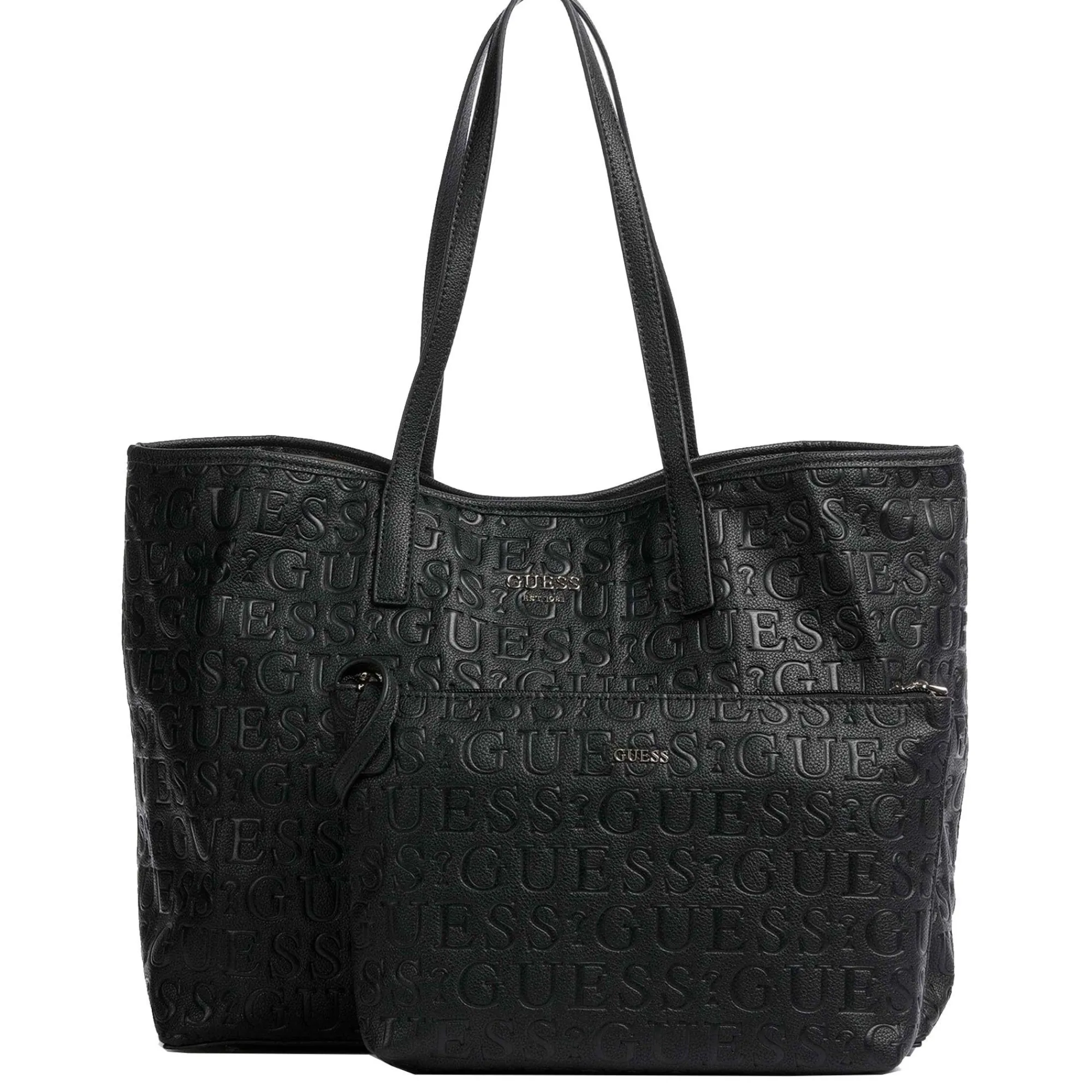 Guess Sacs Cabas*Sac cabas Vikky logo ton sur ton Noir