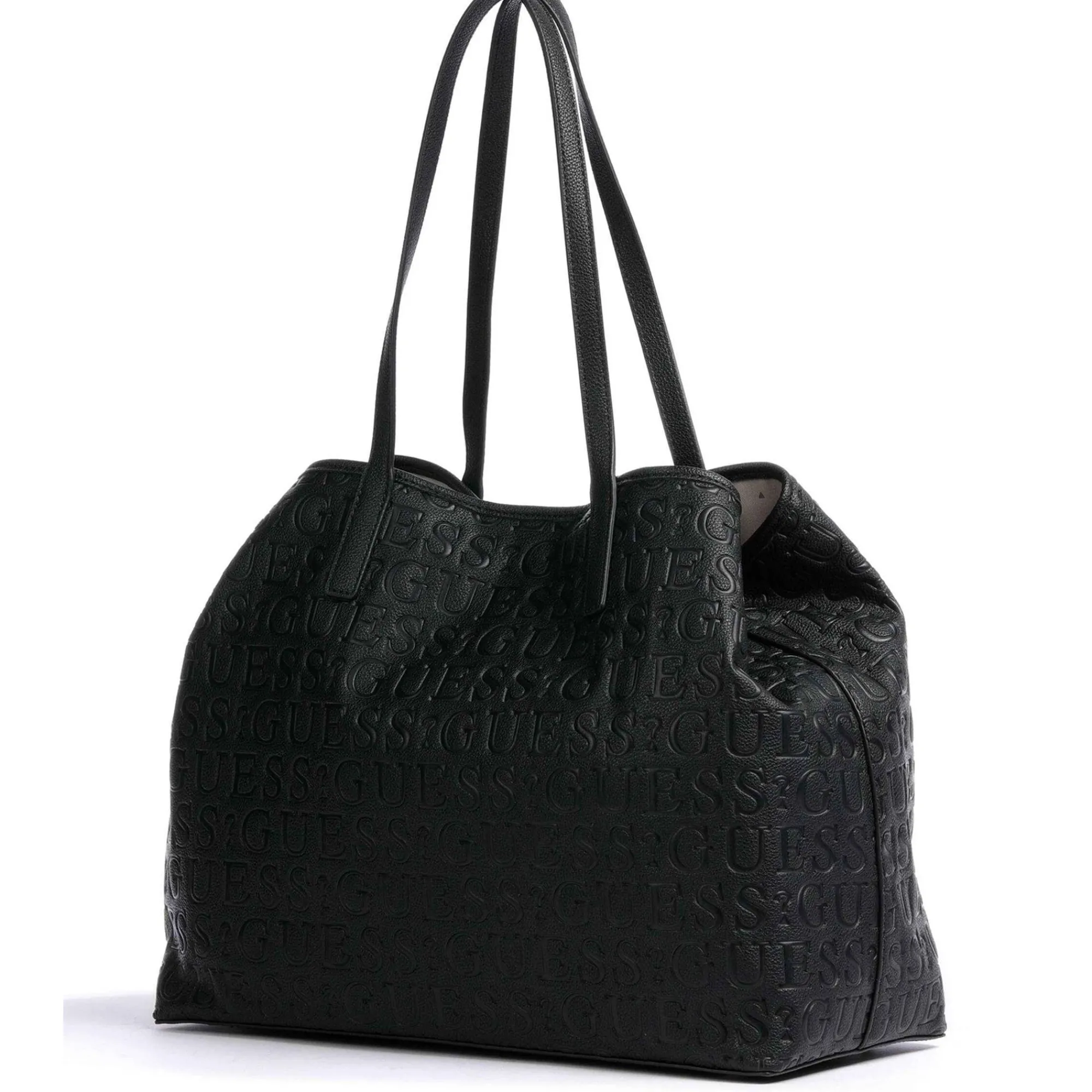 Guess Sacs Cabas*Sac cabas Vikky logo ton sur ton Noir