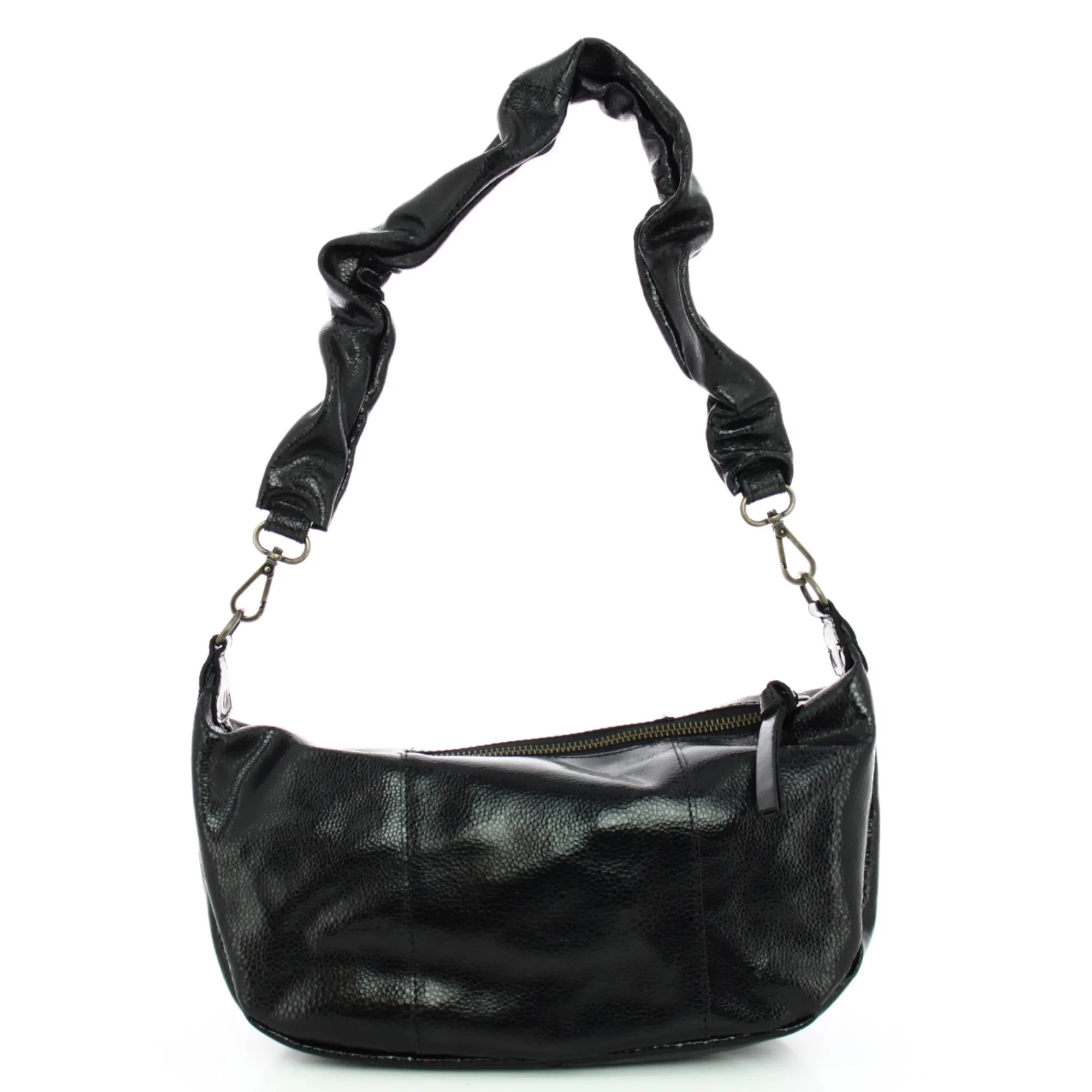 Pieces Sacs Porté Épaule*Sac epaule cuir Alian a anse froissee Noir