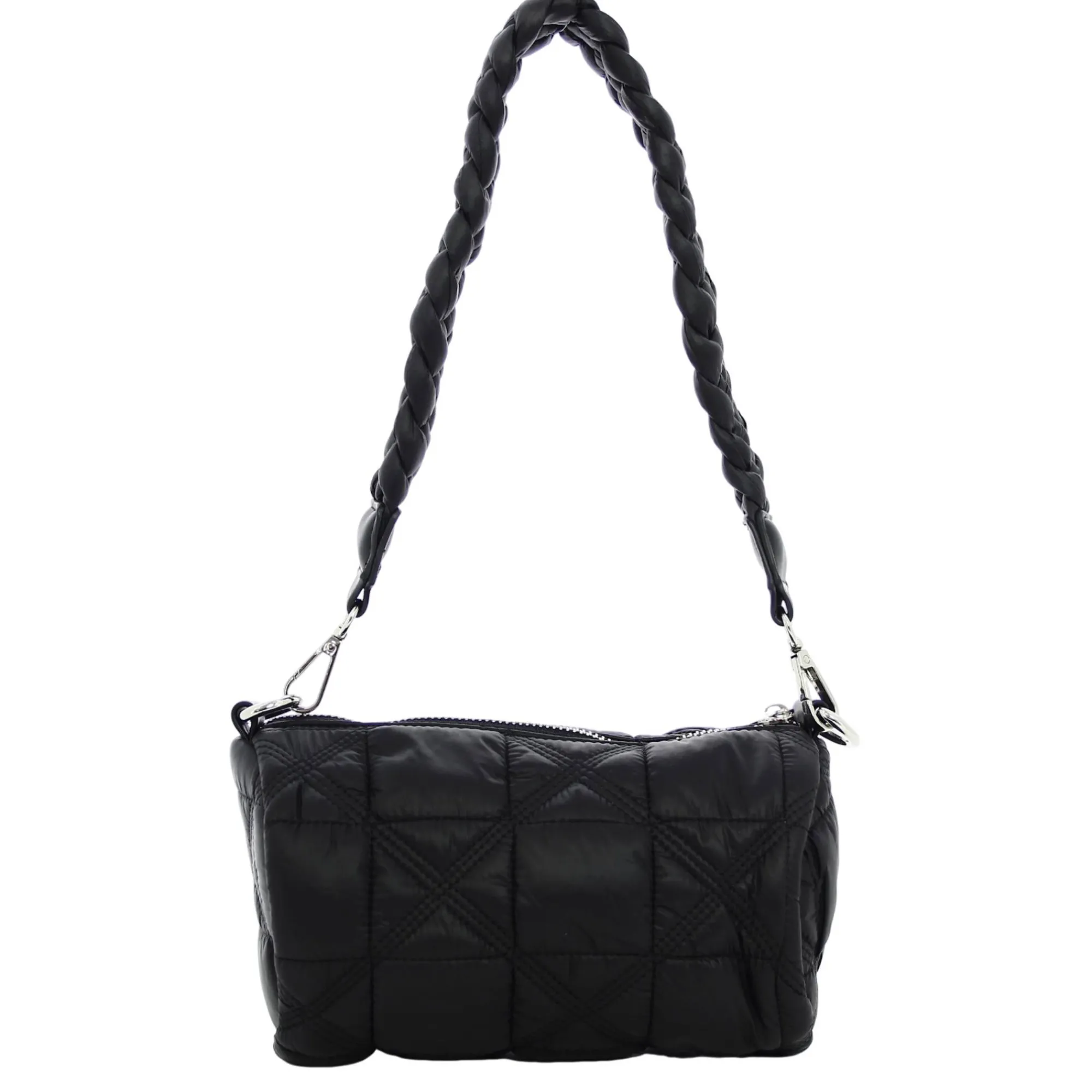 Mia & Joy Sacs Porté Épaule*Sac epaule cylindre Scarlett matelasse Noir