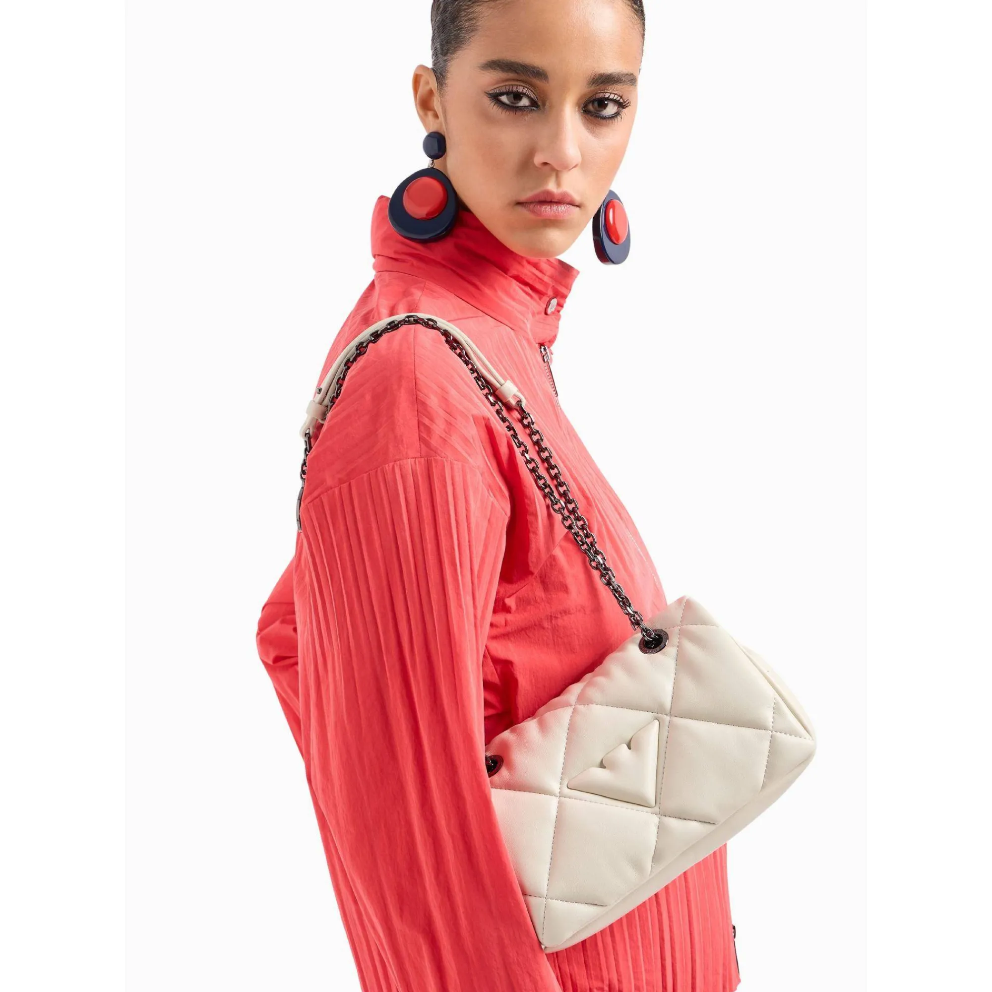 Emporio Armani Sacs Porté Épaule*Sac mini a bandouliere avec rabat matelasse Ivoire