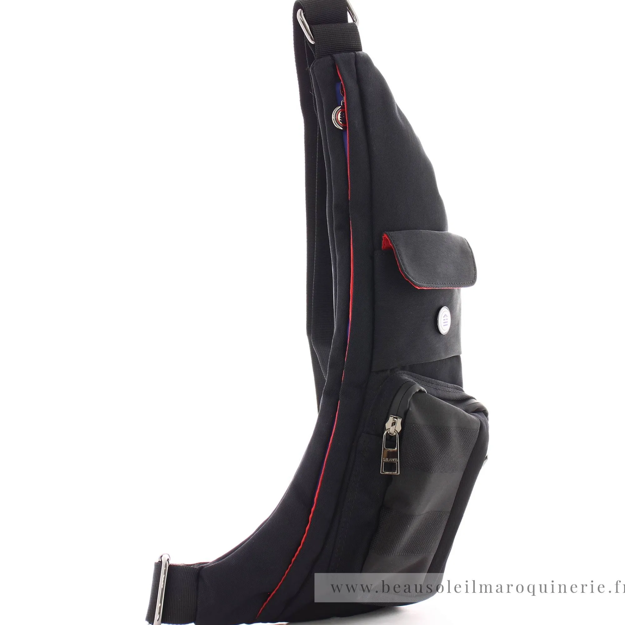 Serge Blanco Sacoches Homme*Sac monobretelle Basik en toile Noir